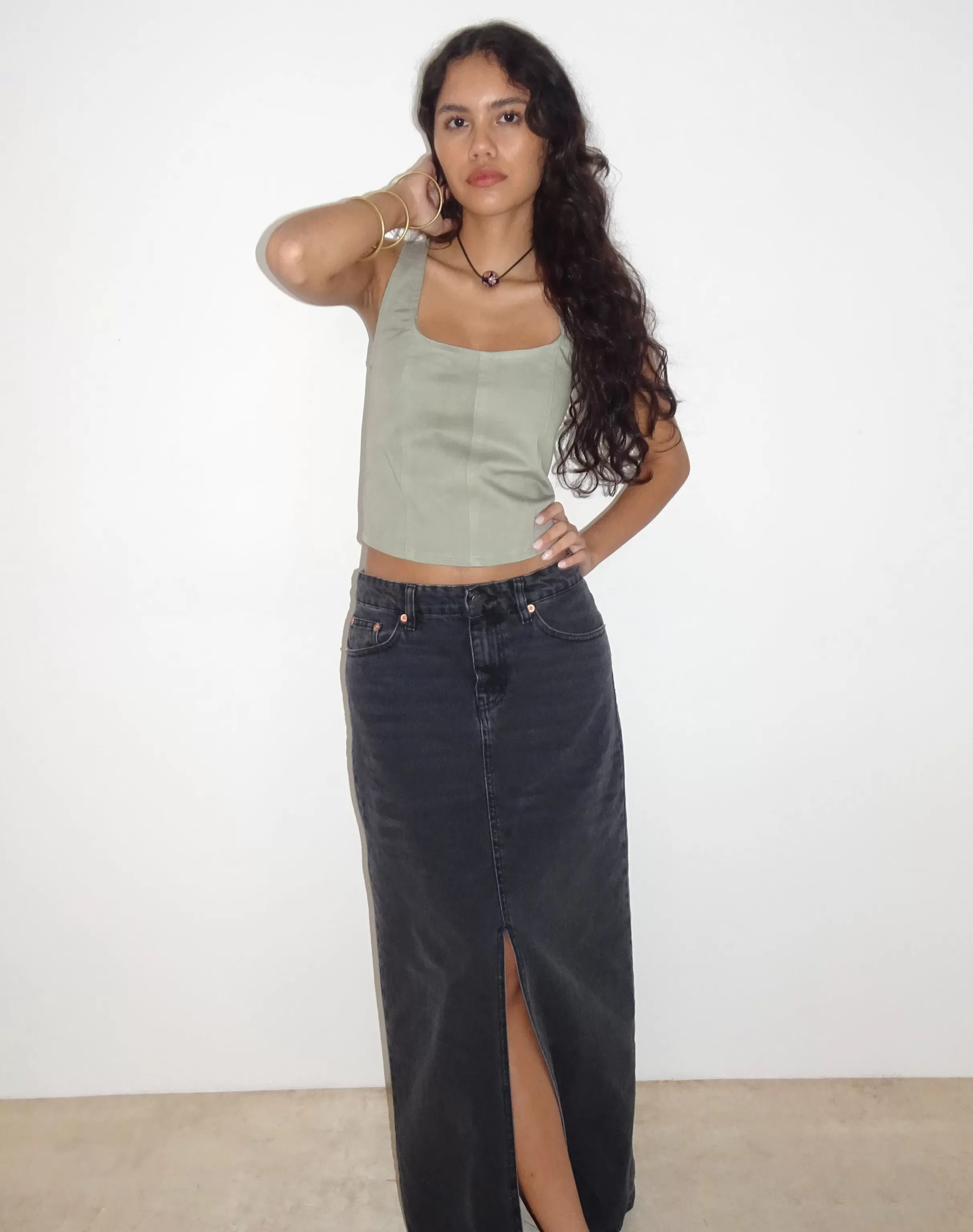 Discount Kye Corset Top In Ash Grey CORSET TOPS