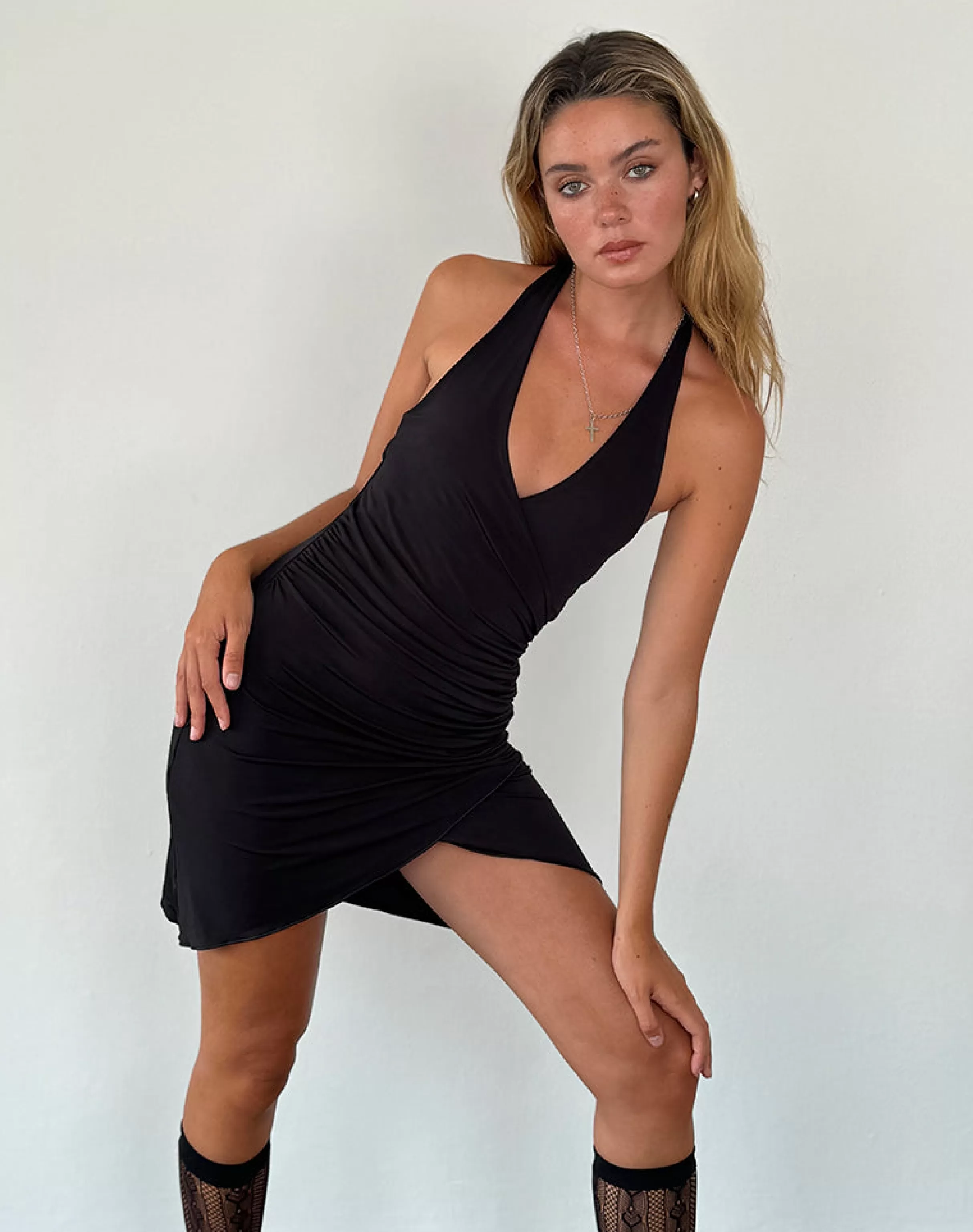 Fashion Kyrie Halterneck Wrap Dress In PARTY DRESSES | BODYCON DRESSES
