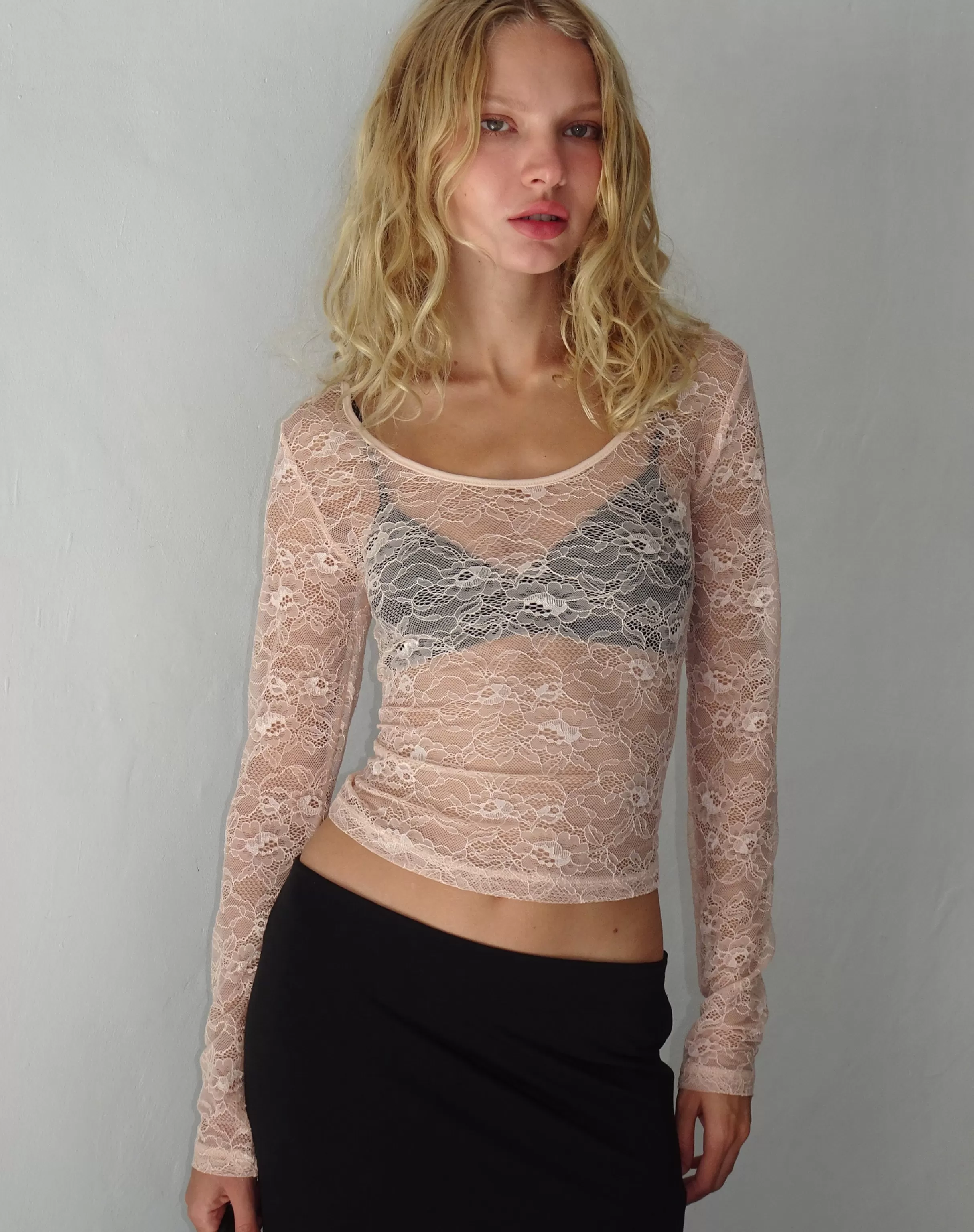 Outlet Lainey Long Sleeve Lace Top In LACE TOPS | LONG SLEEVE TOPS