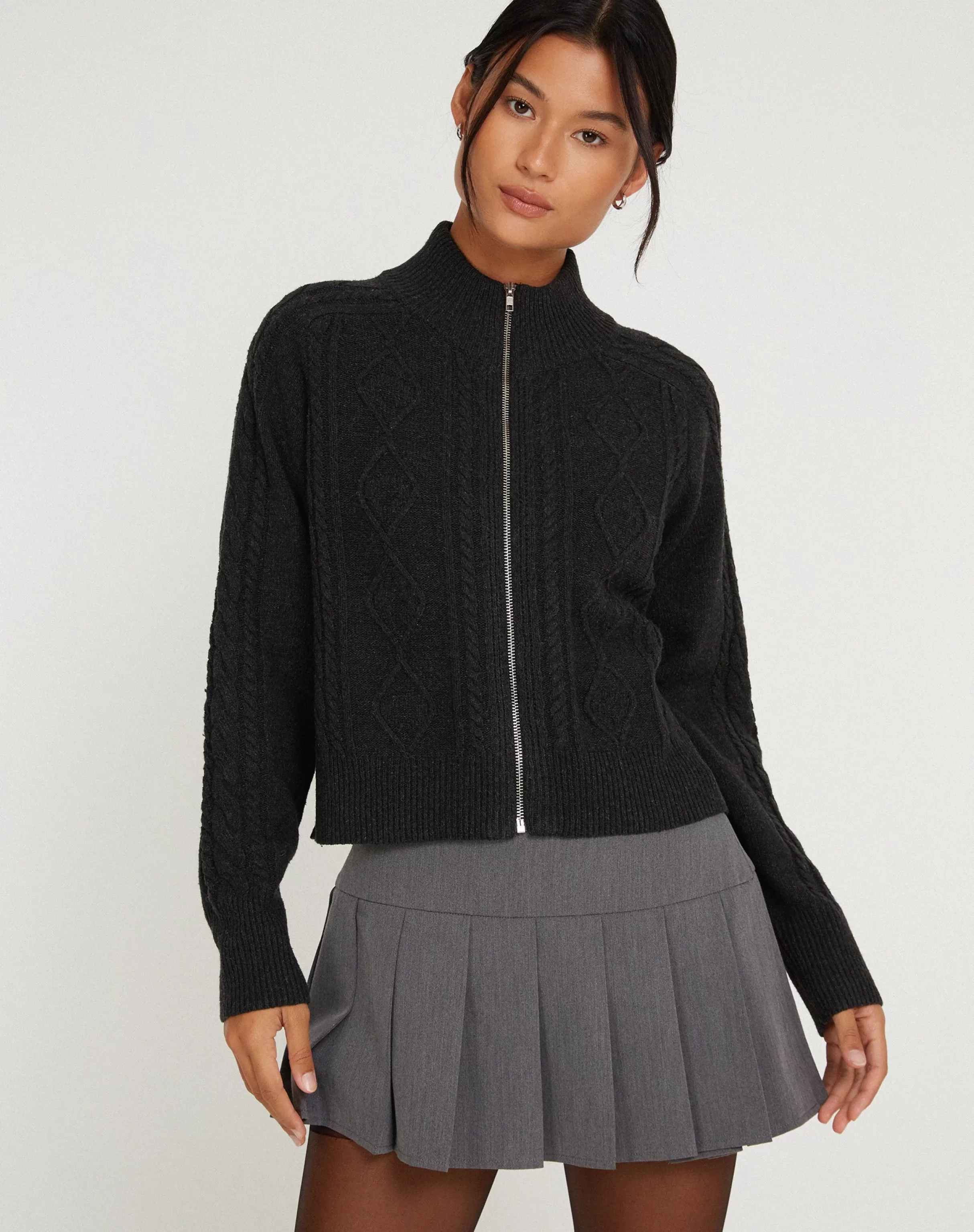 New Lemila Cable Knit Jacket In SALE COATS & JACKETS | JUMPERS
