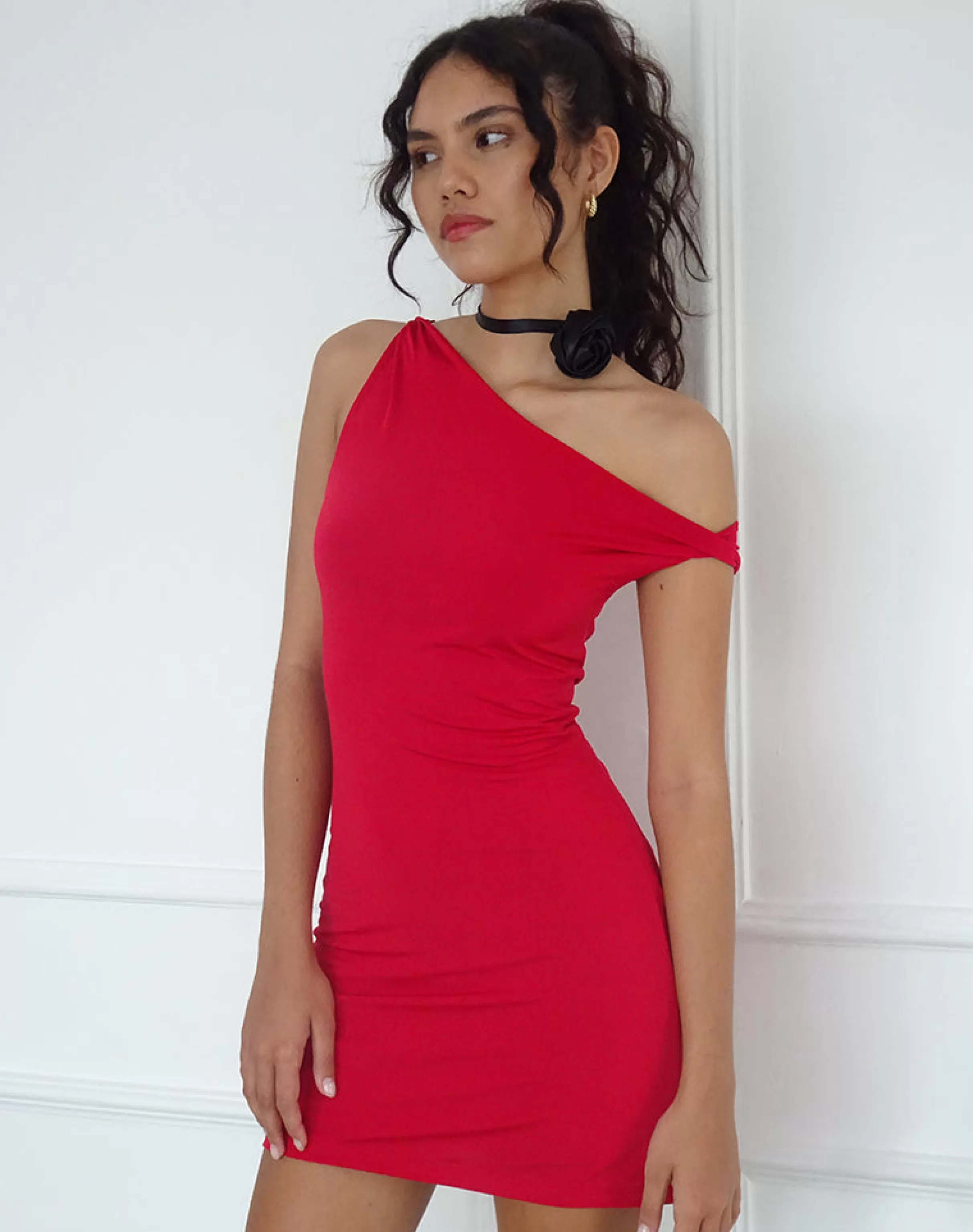 Sale Leona Twist Sleeve Mini Dress In PARTY DRESSES | BODYCON DRESSES