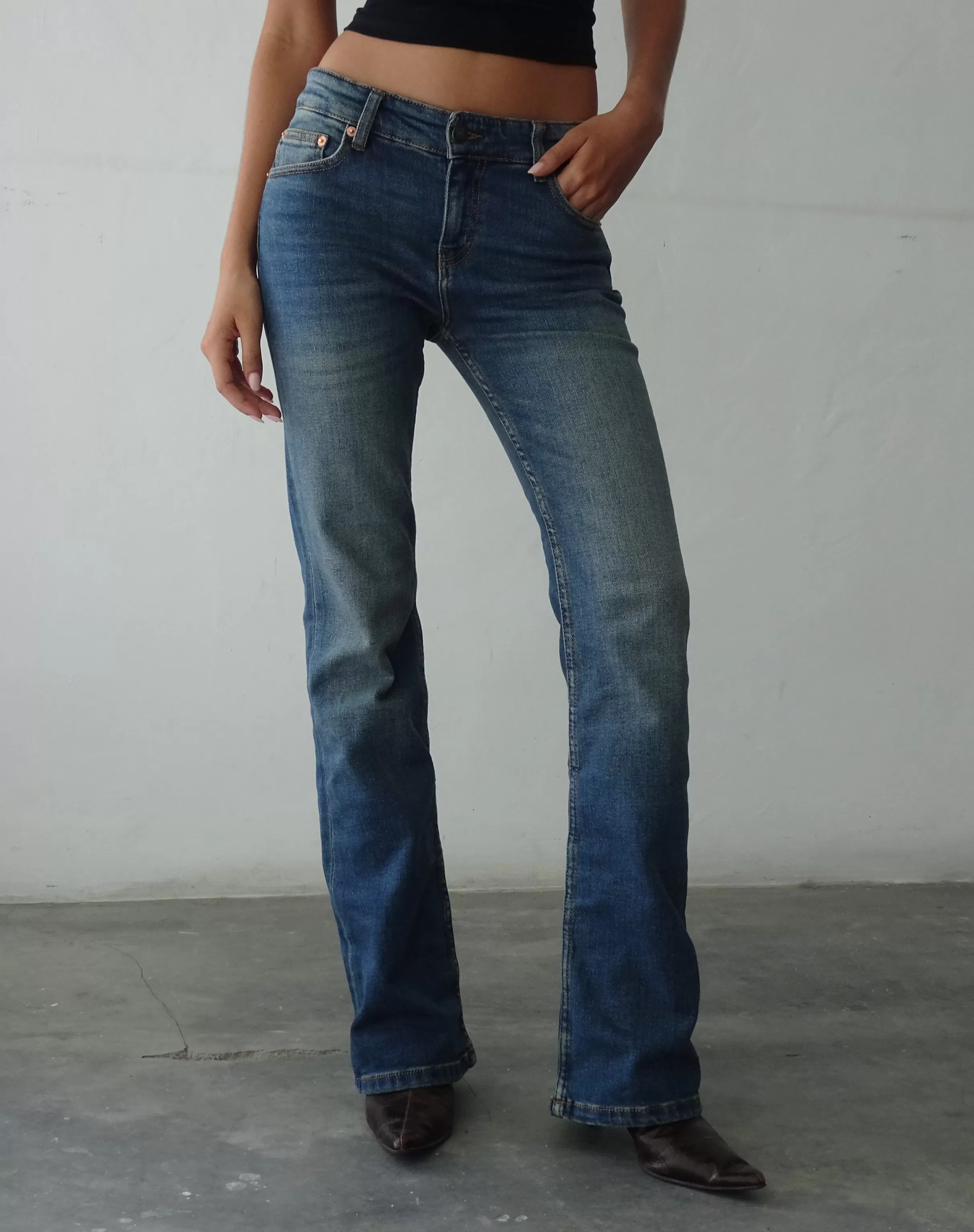 Sale Low Rise Bootleg Jeans In JEANS | FLARED JEANS