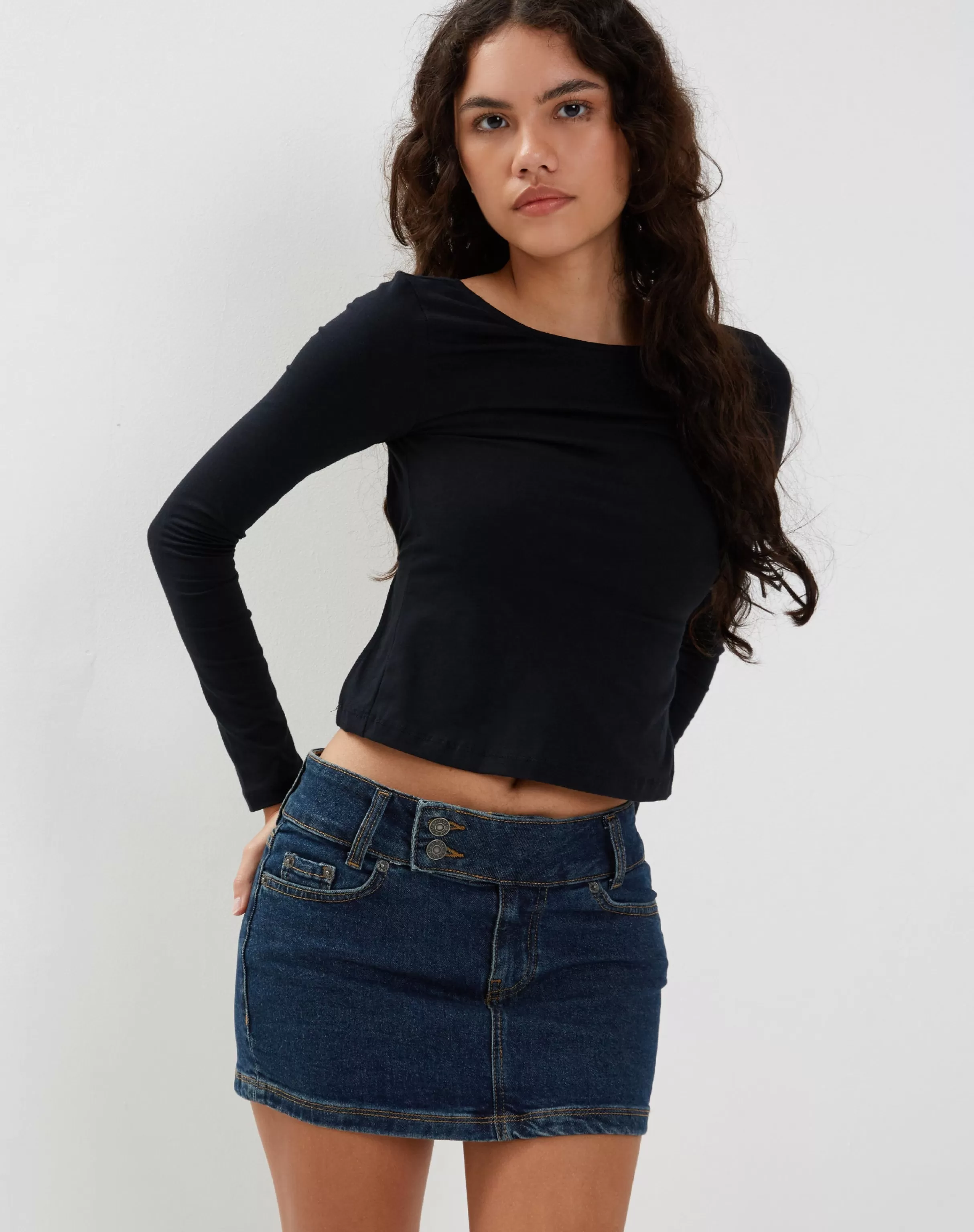 Best Sale Low Rise Denim Mini Skirt In MINI SKIRTS | DENIM SKIRTS