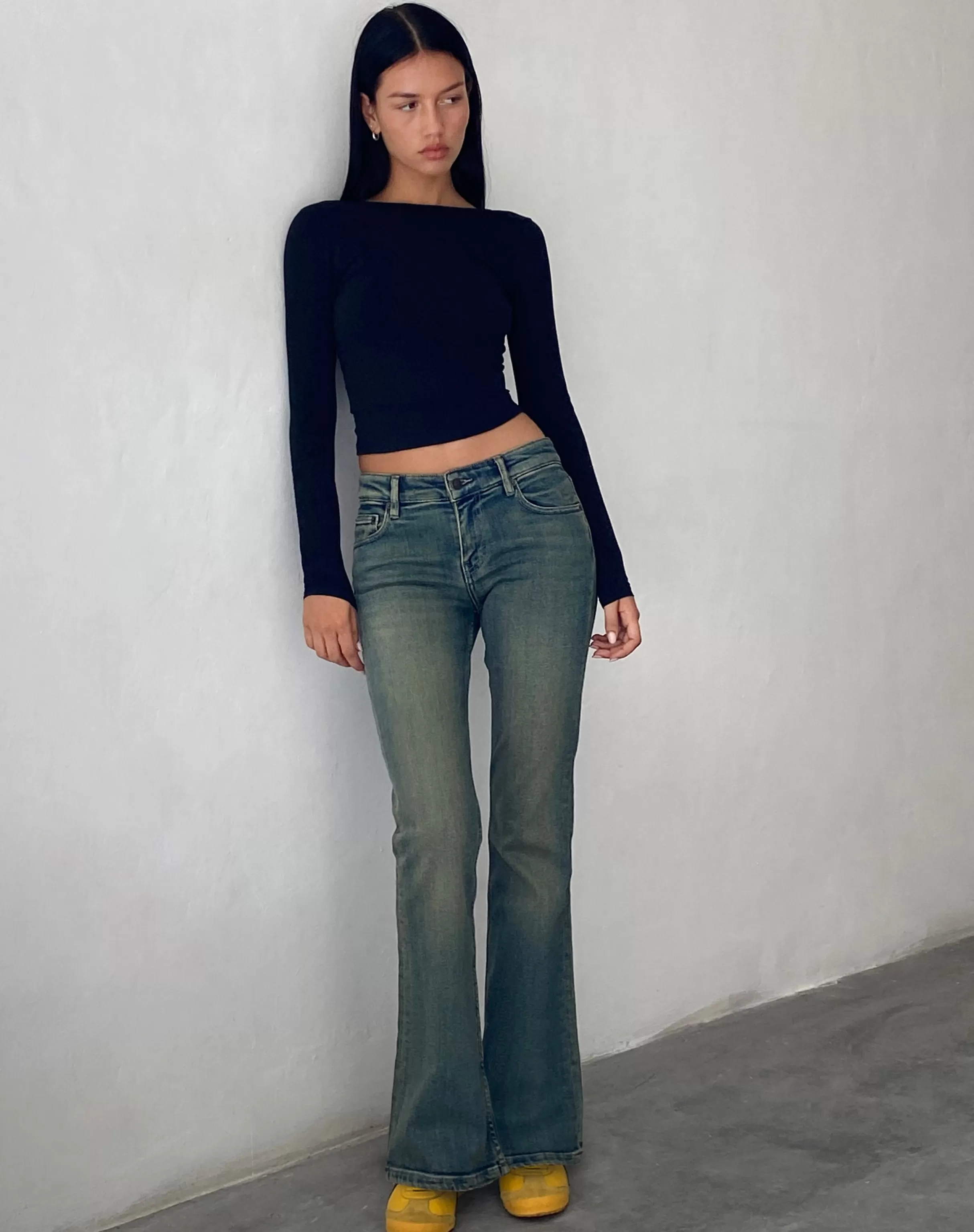 Clearance Low Rise Flared Jeans In JEANS | FLARED JEANS
