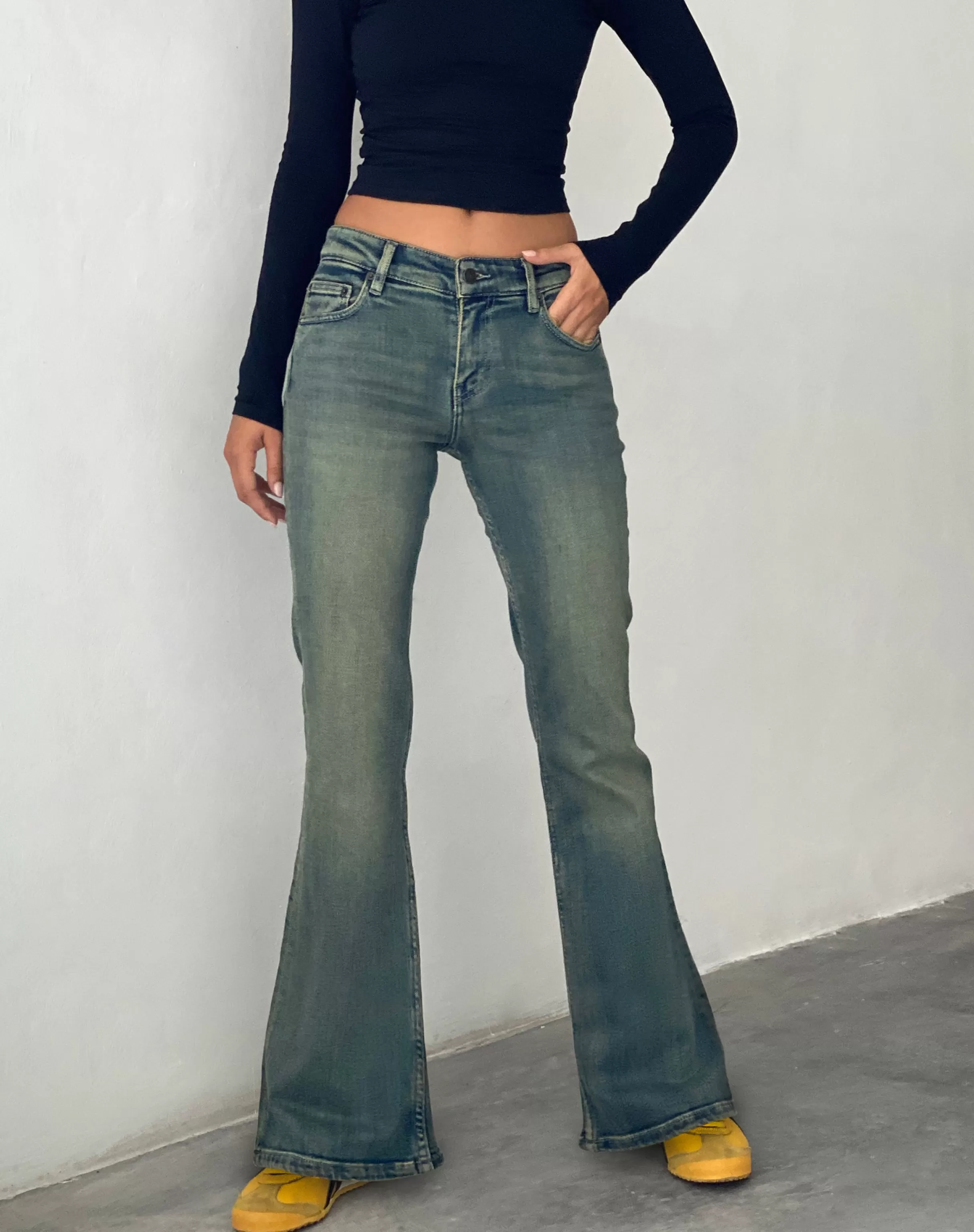 Clearance Low Rise Flared Jeans In JEANS | FLARED JEANS
