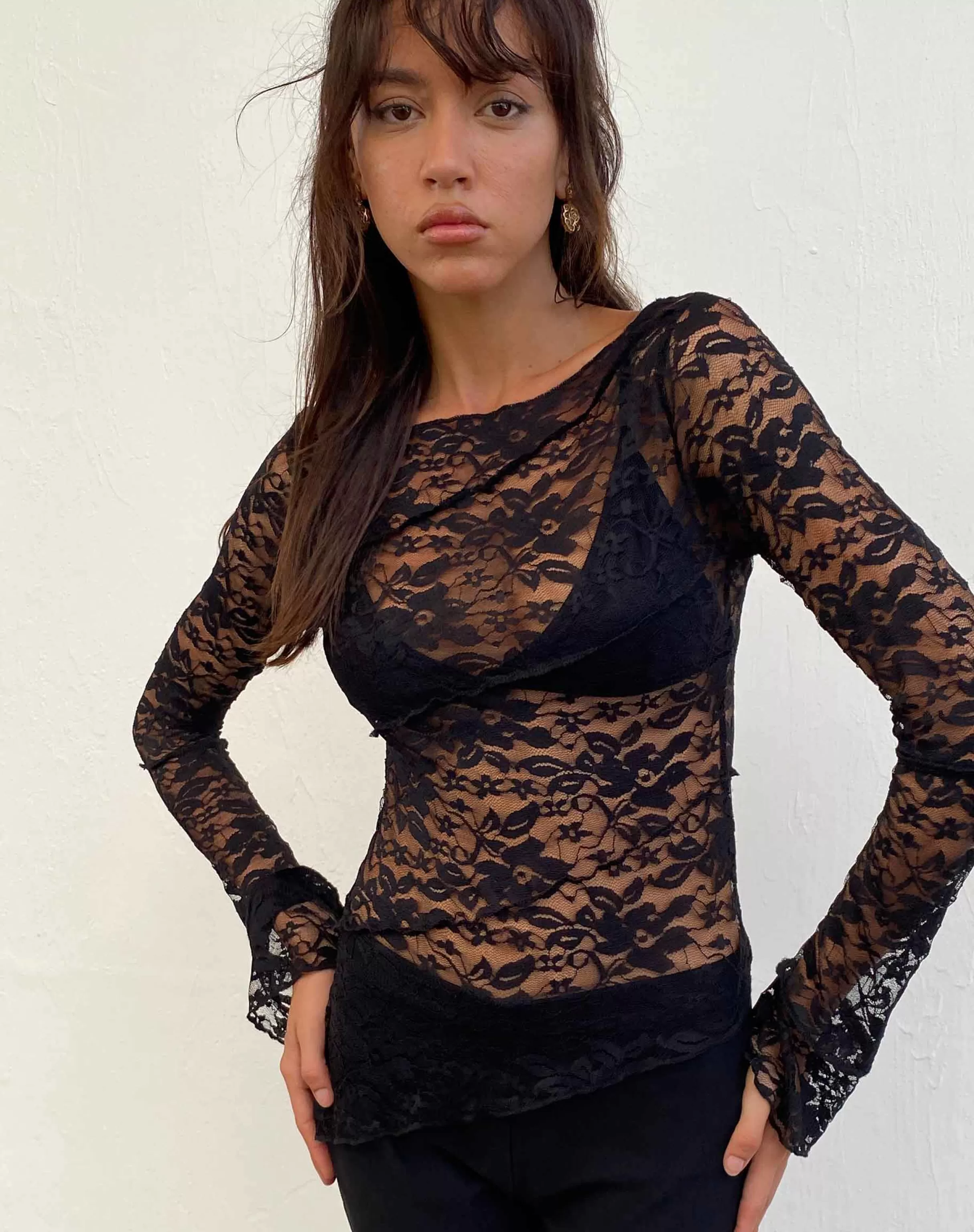 Hot Lubica Long Sleeve Top In Lace Black LACE TOPS | LONG SLEEVE TOPS