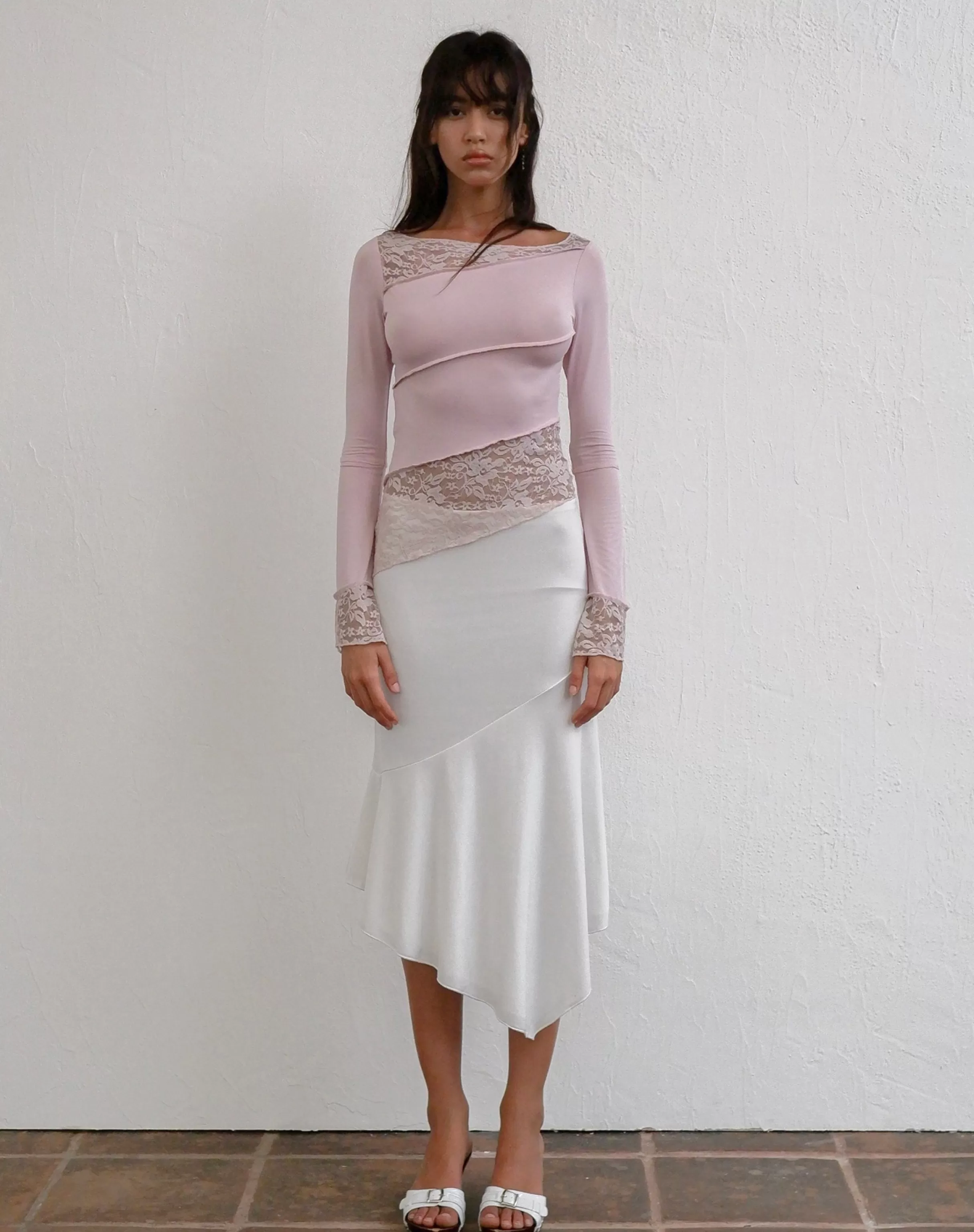 Shop Lucca Long Sleeve Top In LACE TOPS