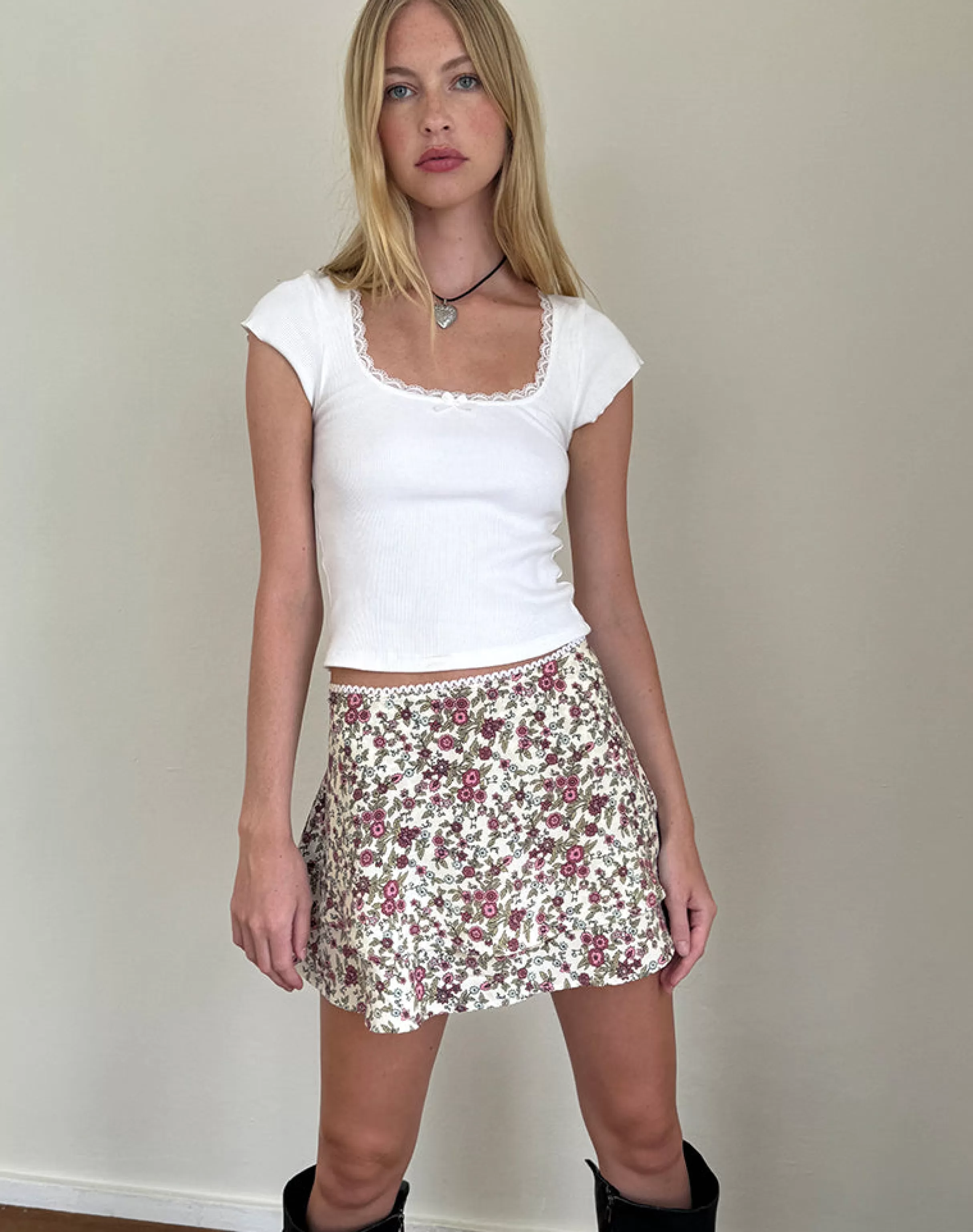 Sale Luiso Mini Skirt In Vintage Bloom Ivory NEVERMORE | CO-ORDS