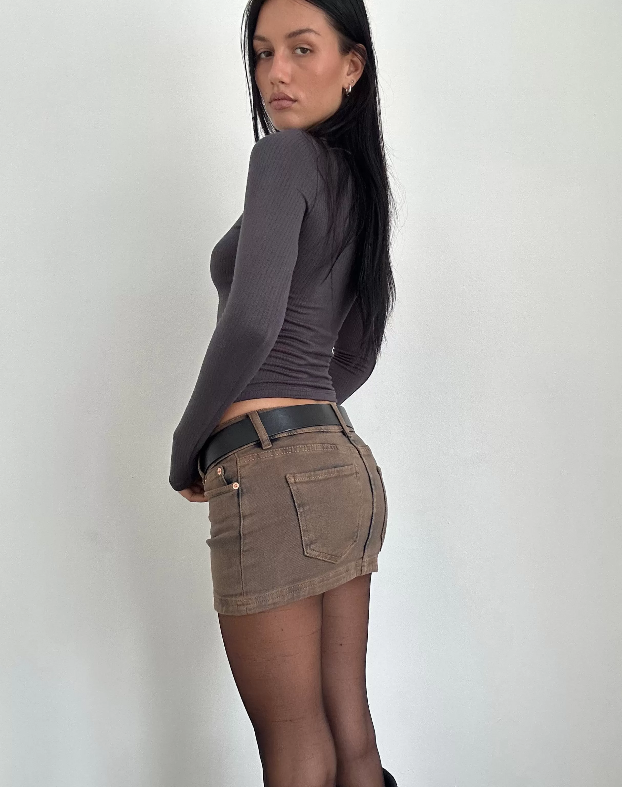 New Mabel High Neck Long Sleeve Top In BASICS | LONG SLEEVE TOPS