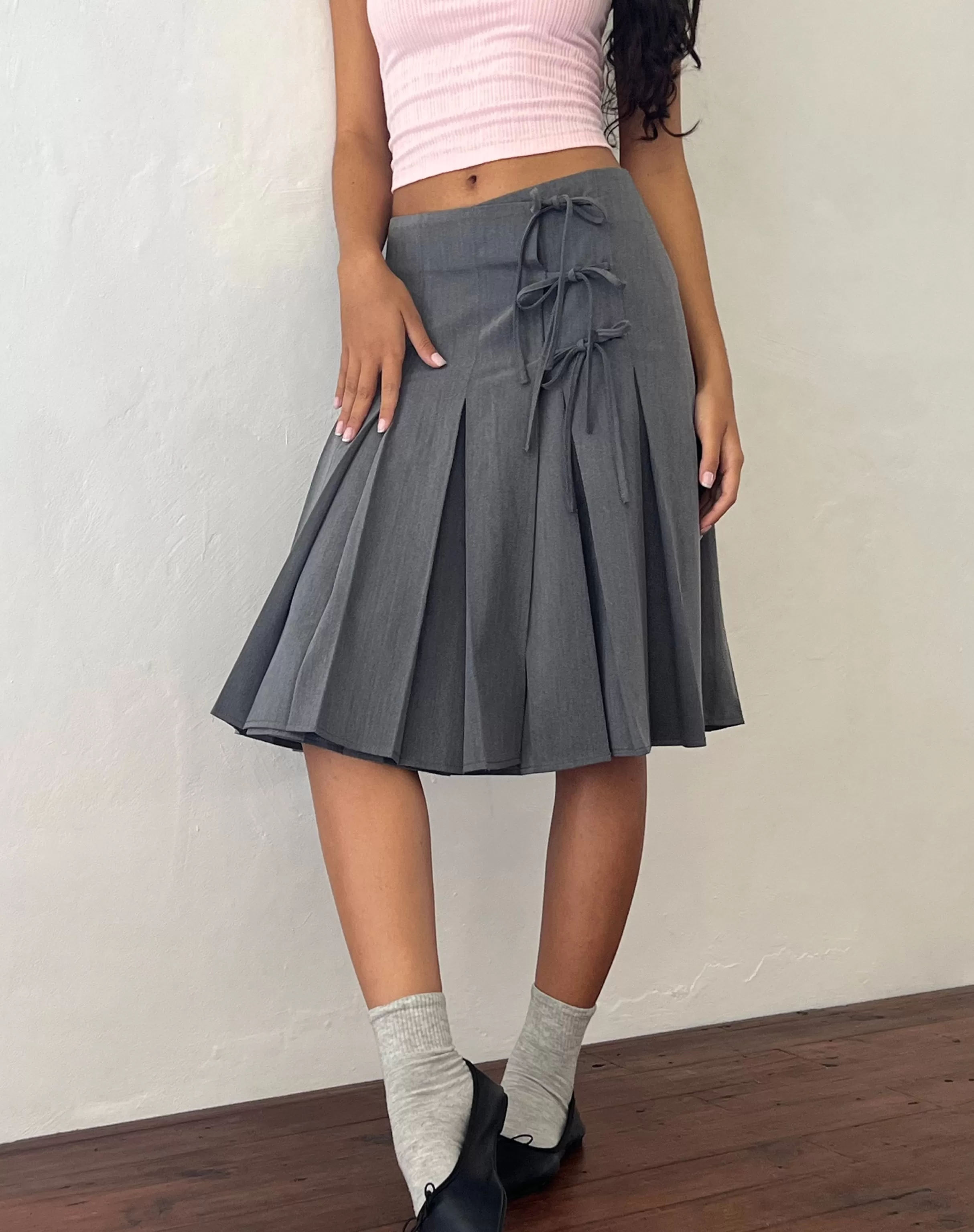Online Madelyn Pleated Midi Skirt In Tailoring MIDI SKIRTS