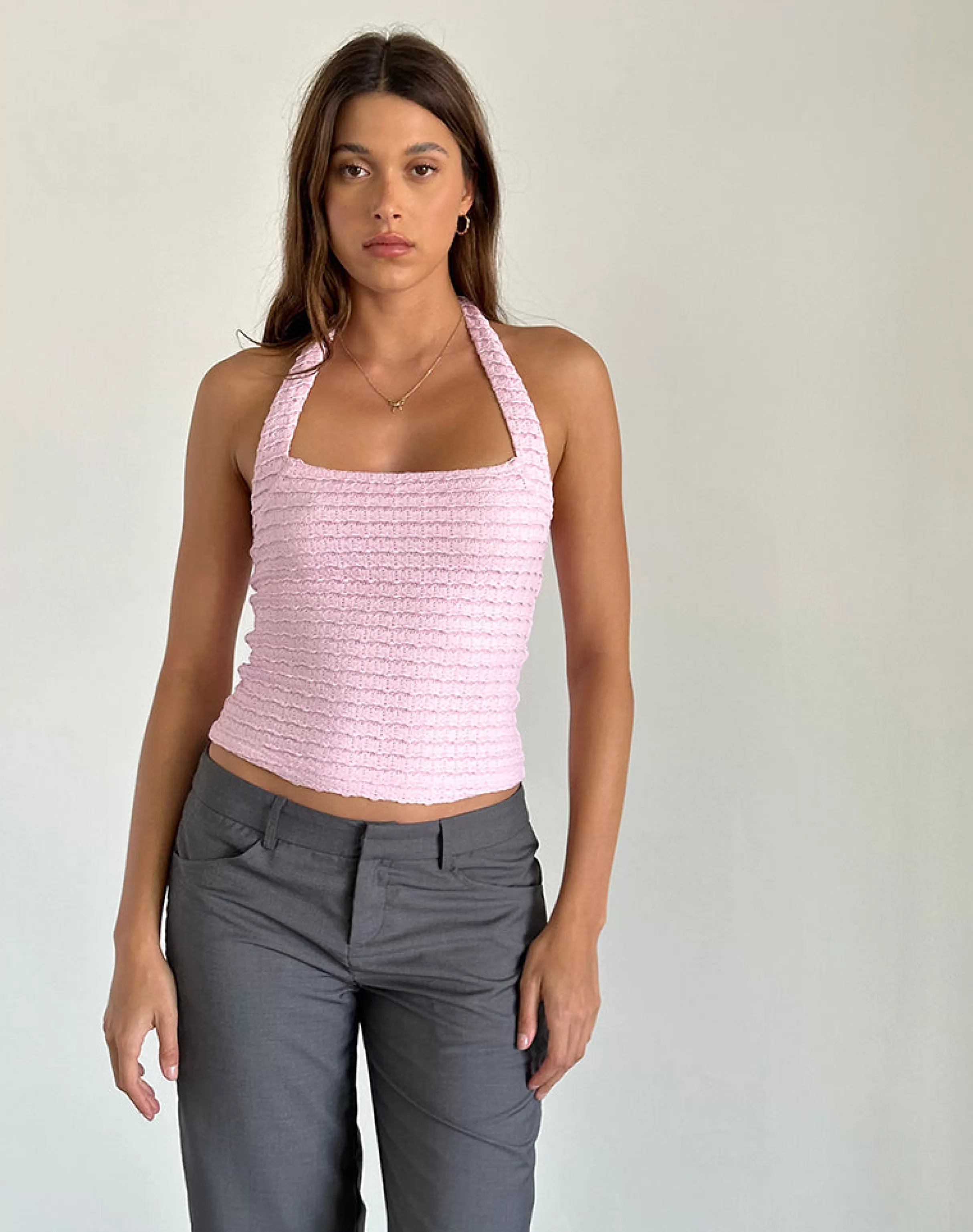 Flash Sale Maggha Halterneck Top In STRAWBERRY MILK | HALTERNECK TOPS