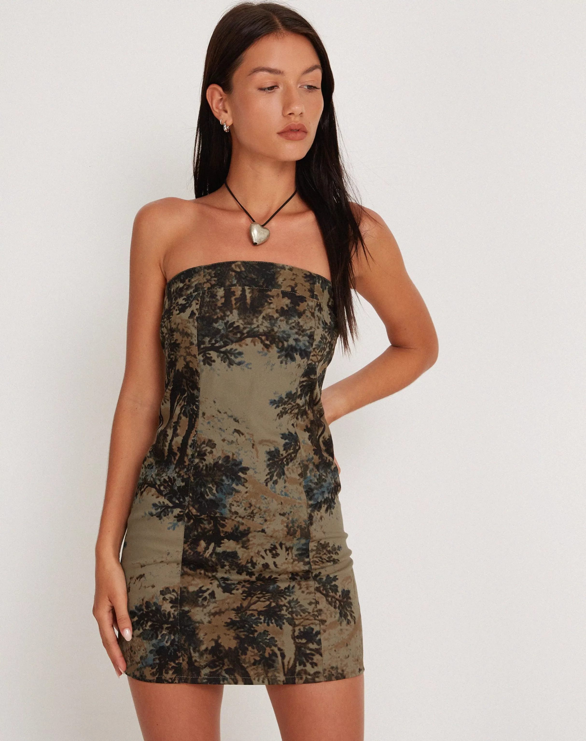 Outlet Majken Bandeau Mini Tie Dress In PRINTED DRESSES | BODYCON DRESSES