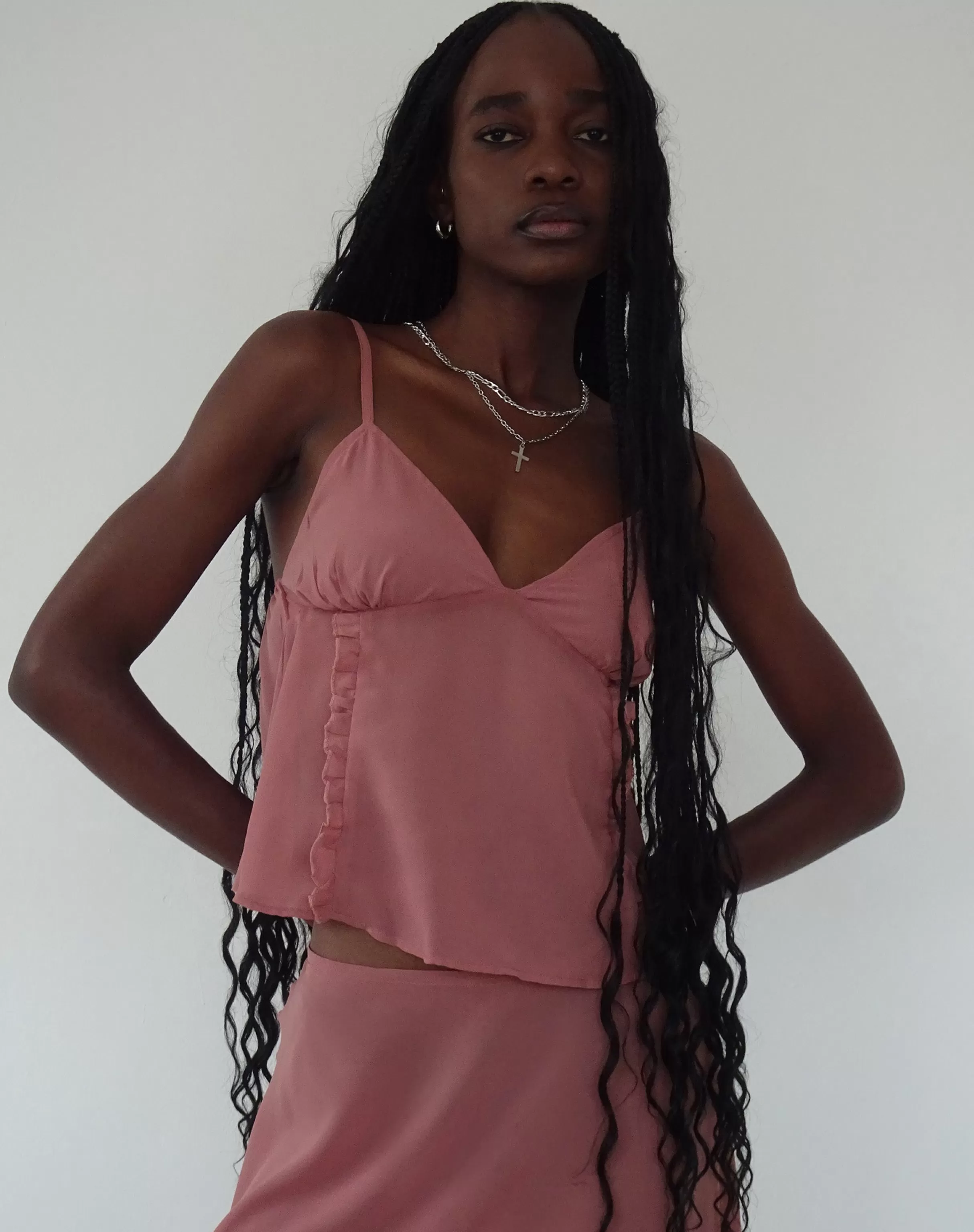 Best Sale Melly Chiffon Cami Top In Dessert Sand STRAPPY TOPS