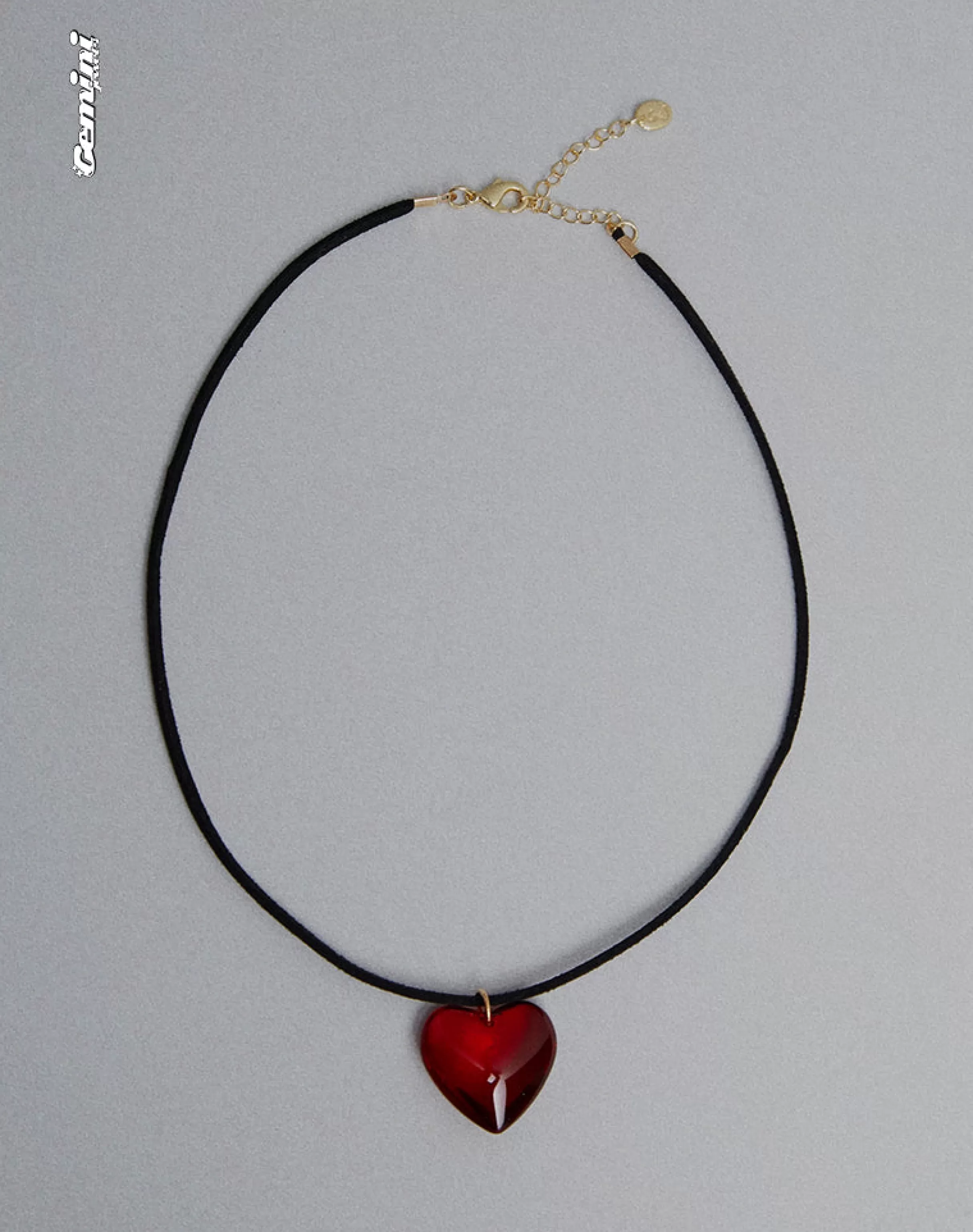 Sale Mimi Glass Heart Necklace By Gemini Jewels ACCESSORIES