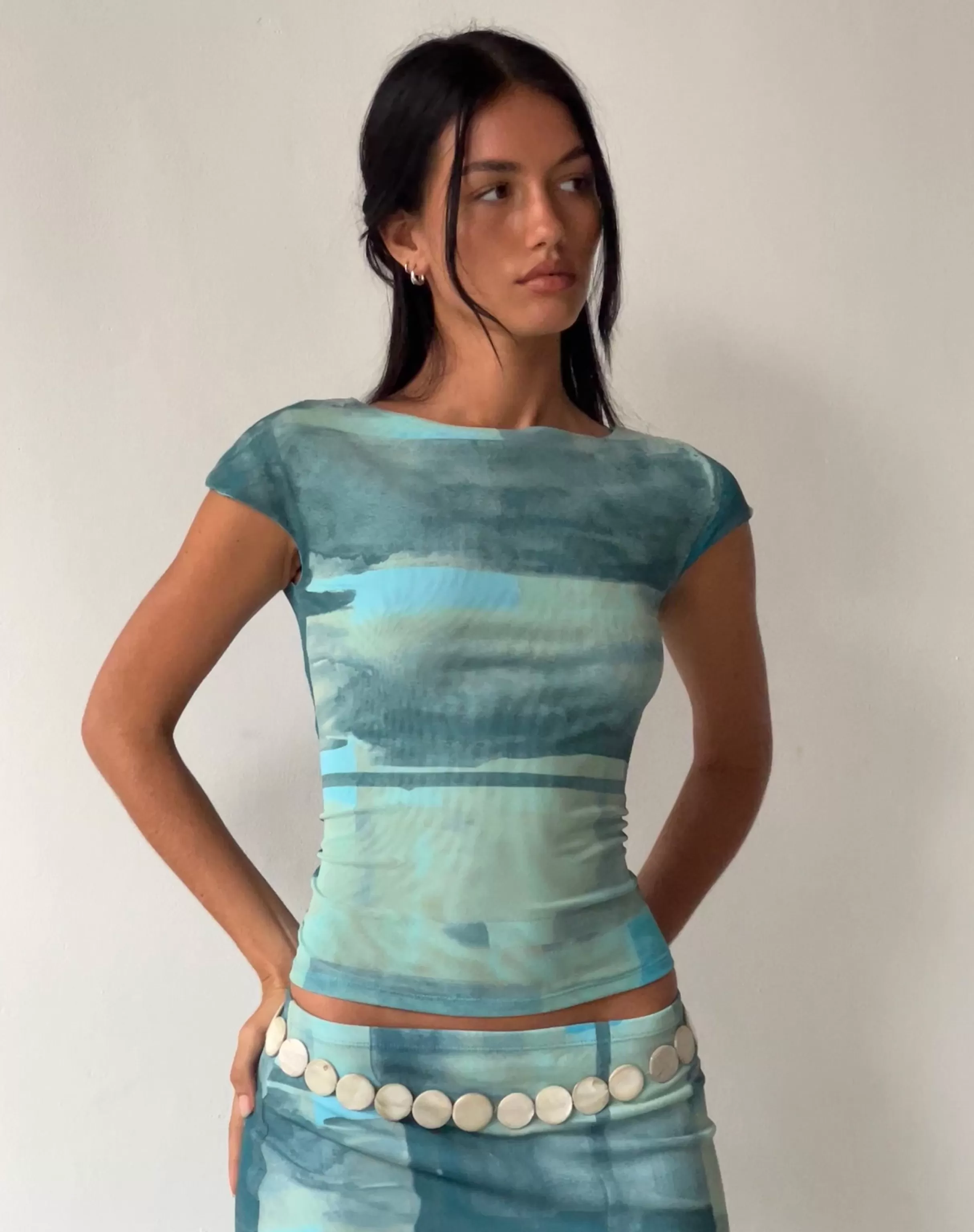 Store MOTEL X JACQUIE Nova Top In TEES