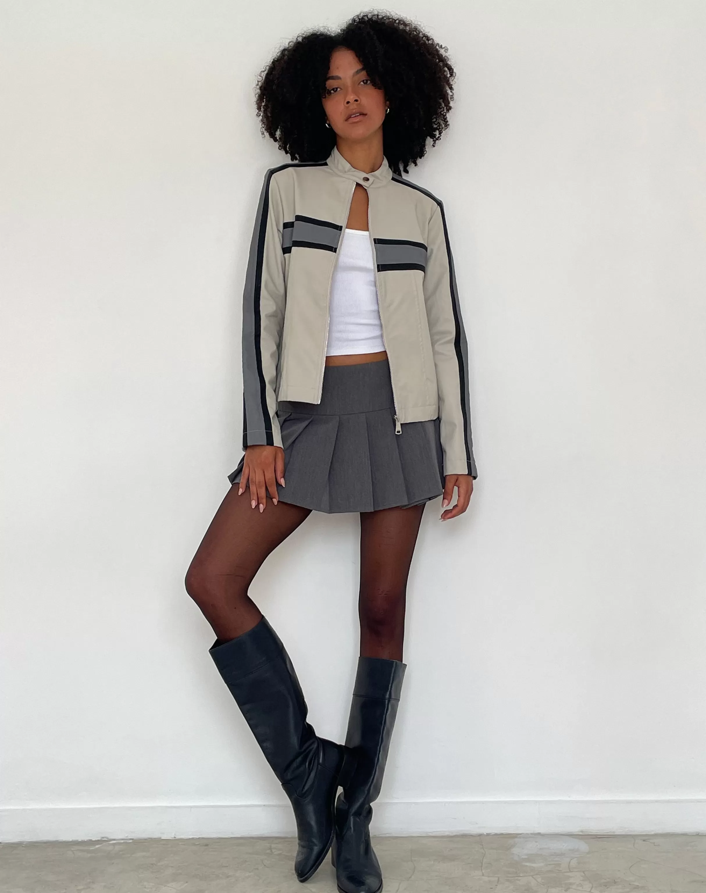 Fashion MOTEL X JACQUIE Oliver Zip Up Jacket In SALE COATS & JACKETS | PU JACKETS