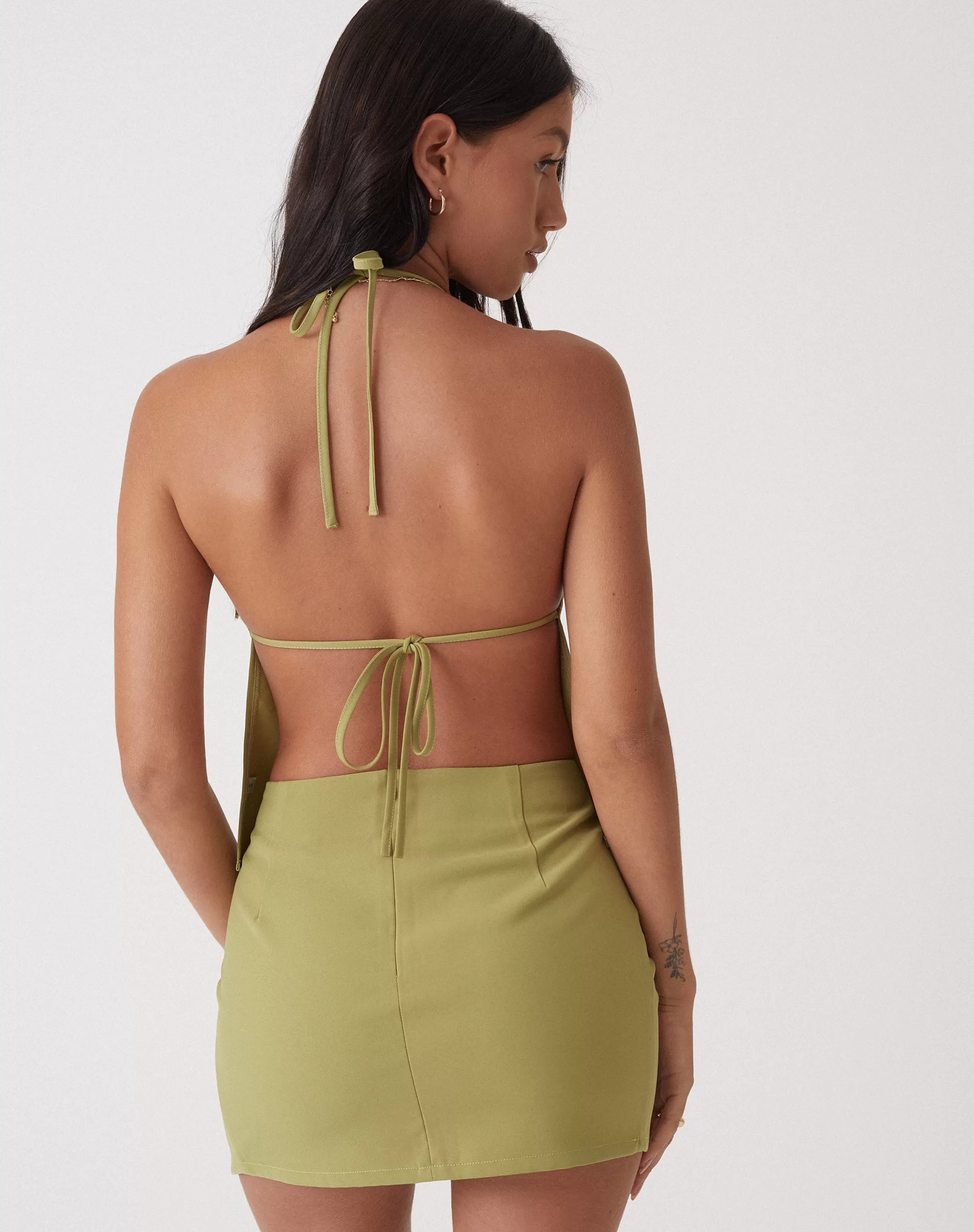 Hot MOTEL X OLIVIA NEILL Pelma Mini Skirt In Tailoring Seafoam Green SALE SKIRTS