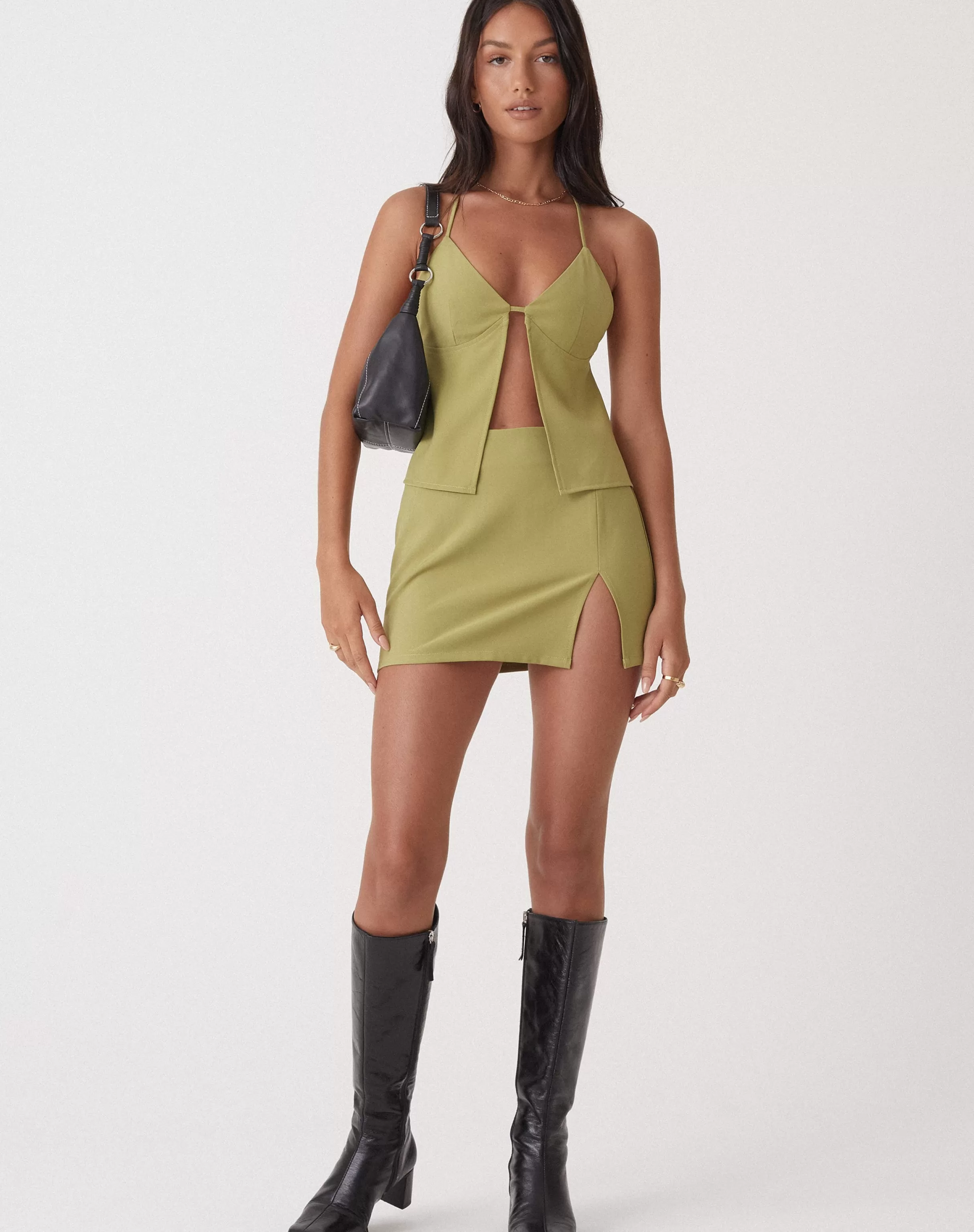 Hot MOTEL X OLIVIA NEILL Pelma Mini Skirt In Tailoring Seafoam Green SALE SKIRTS