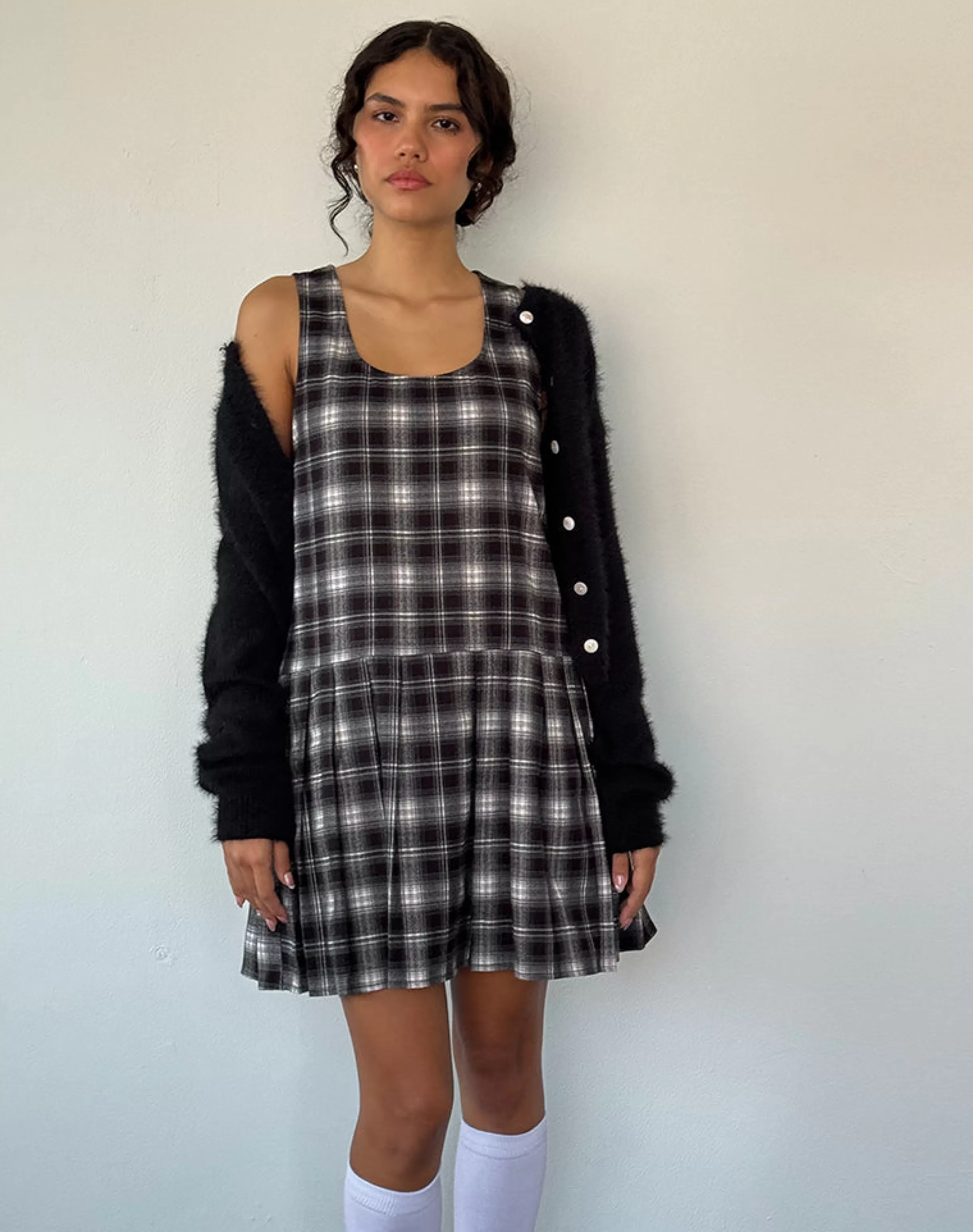 Store Namaya Mini Dress In Black White Check DAY DRESSES | PRINTED DRESSES