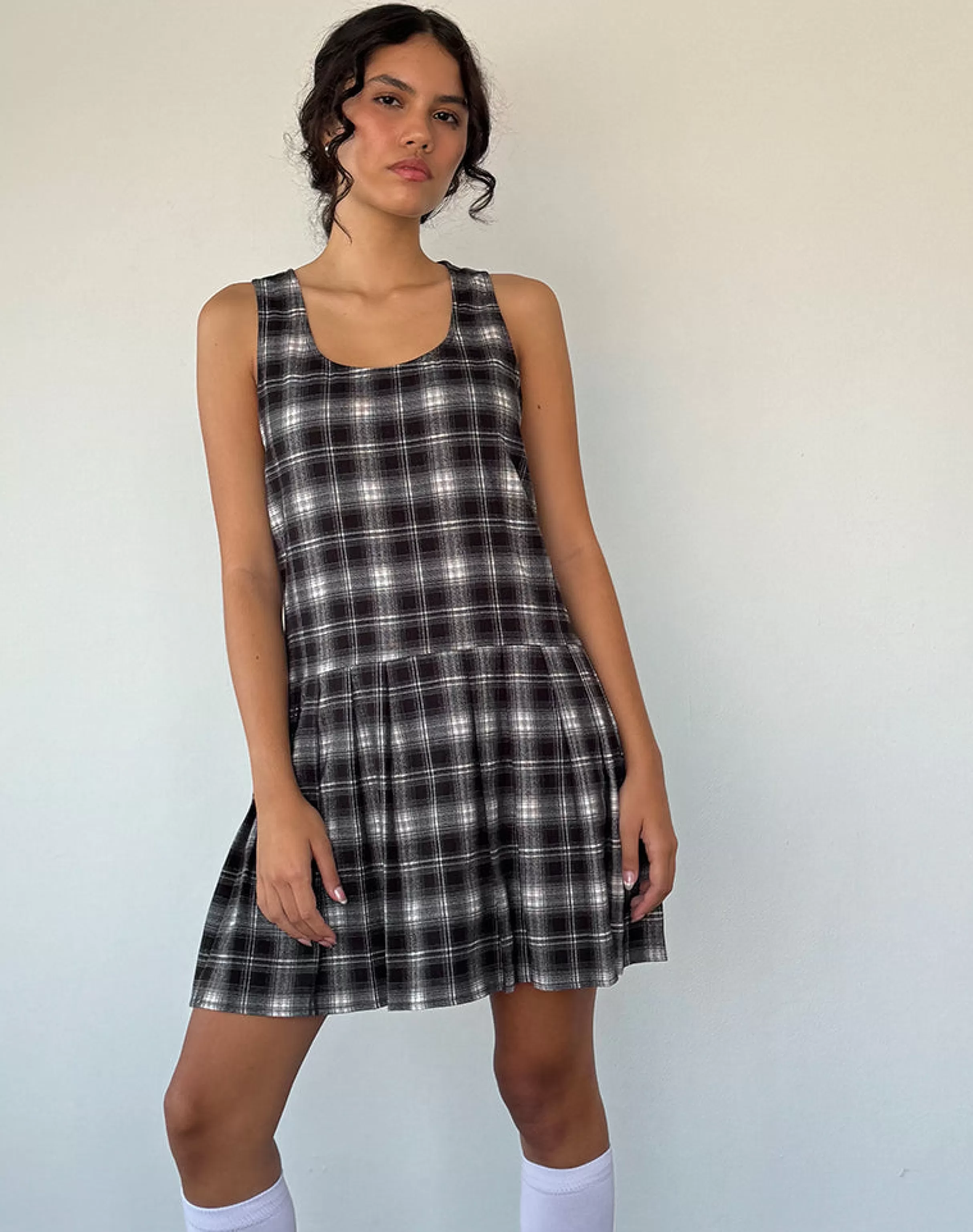 Store Namaya Mini Dress In Black White Check DAY DRESSES | PRINTED DRESSES