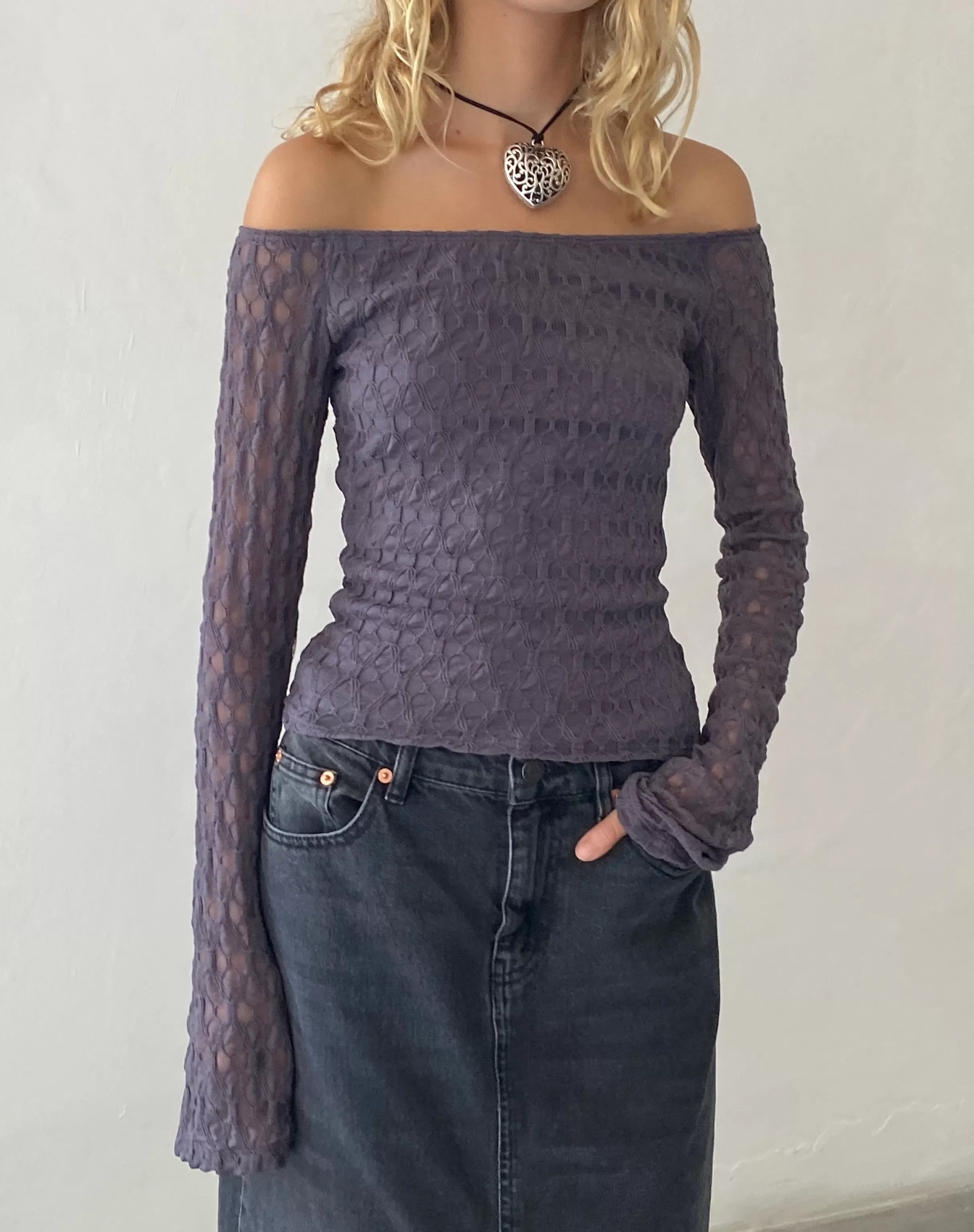 Best Neira Long Sleeve Bardot Top In BANDEAU TOPS | LONG SLEEVE TOPS