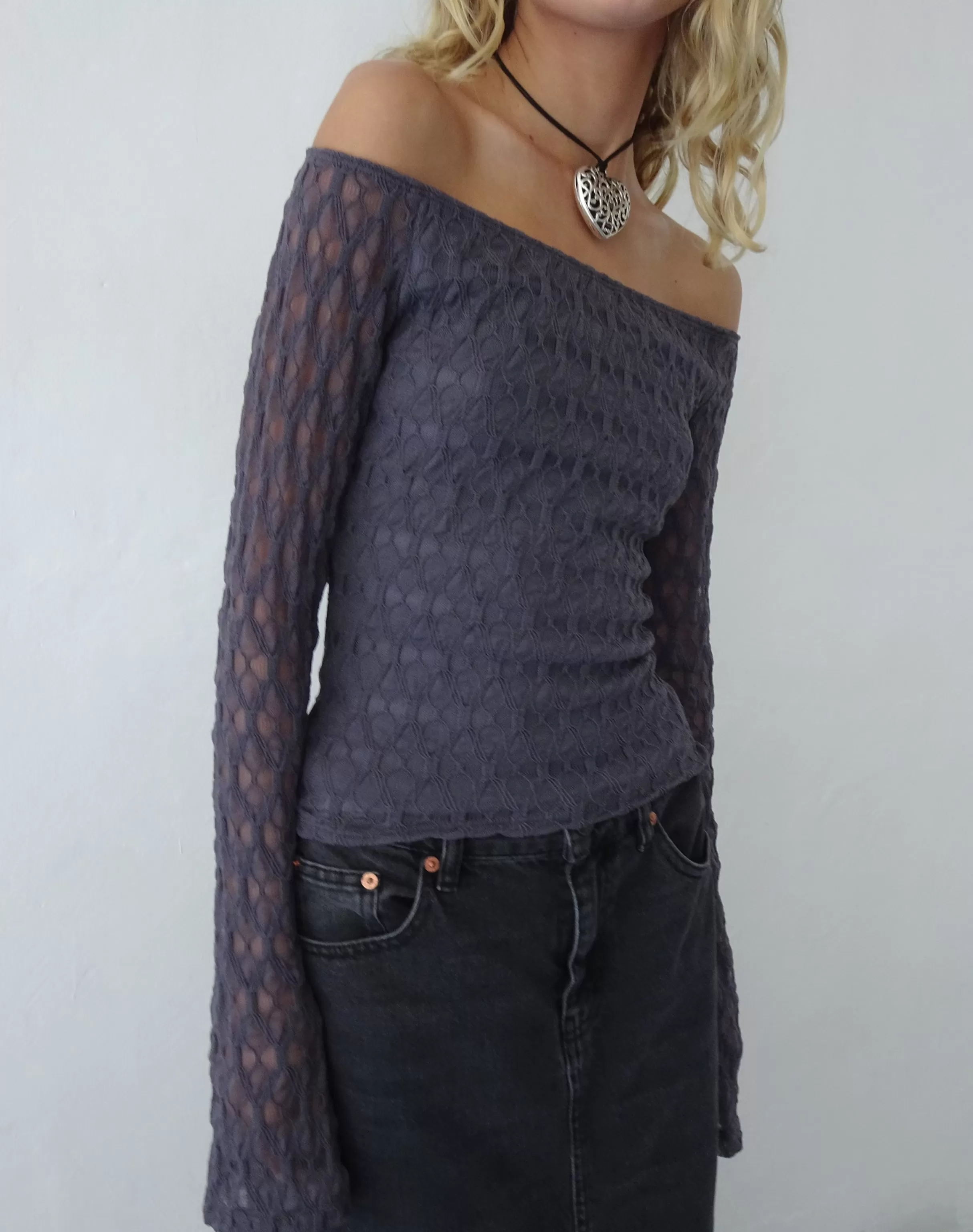 Best Neira Long Sleeve Bardot Top In BANDEAU TOPS | LONG SLEEVE TOPS