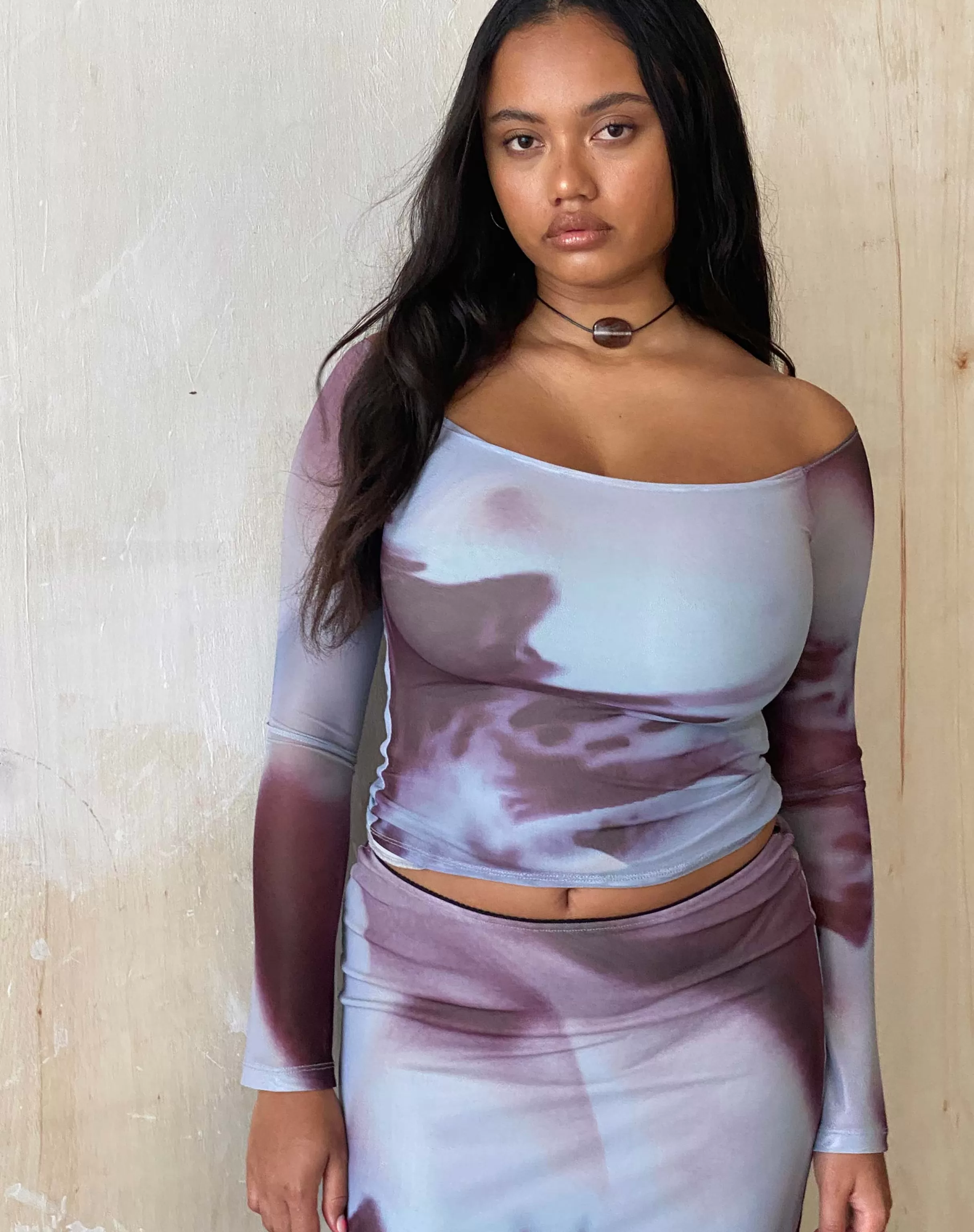 Best Sale Neira Long Sleeve Mesh Top In PRINTED TOPS