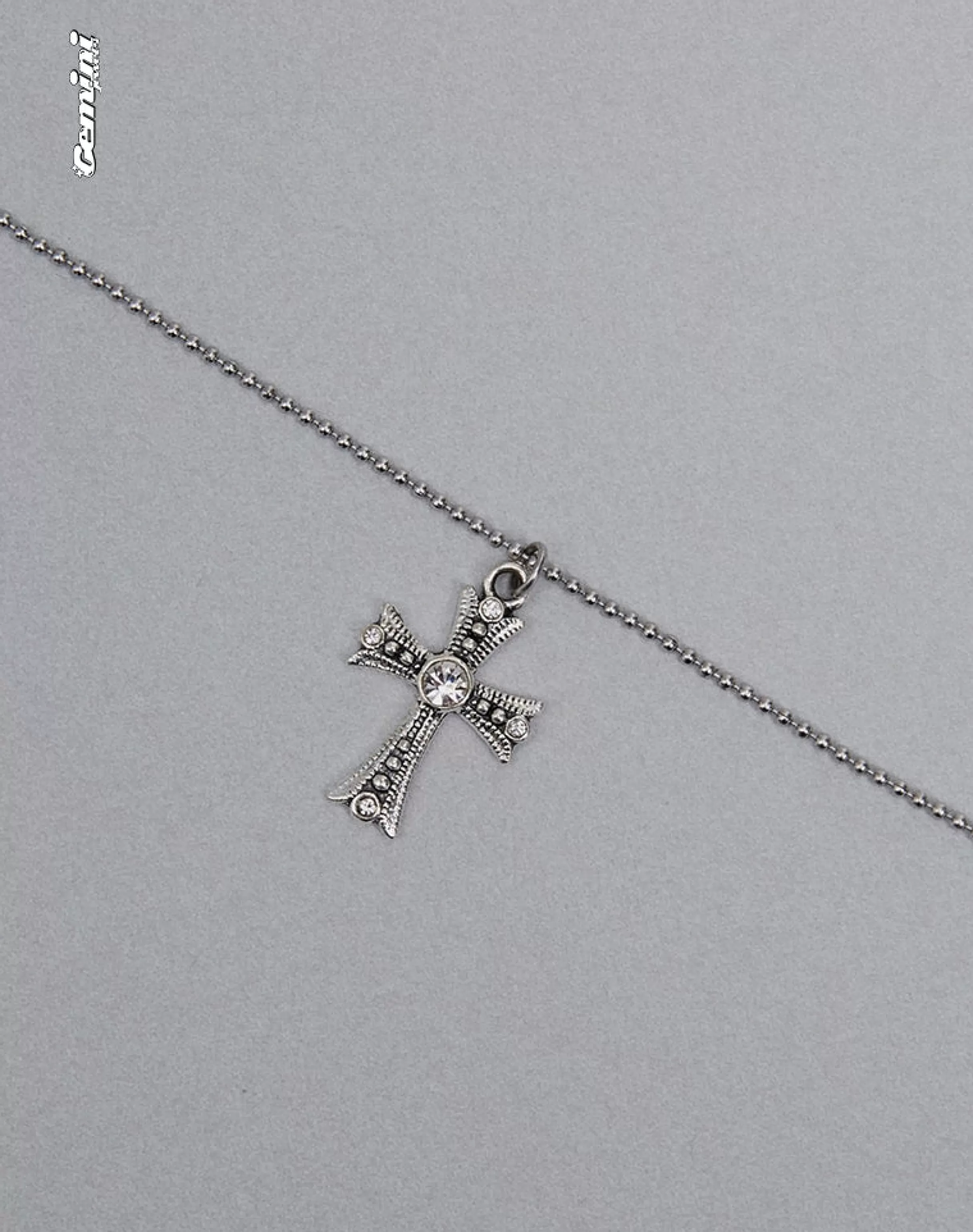 Store Niki Silver Cross Necklace By Gemini Jewels ACCESSORIES