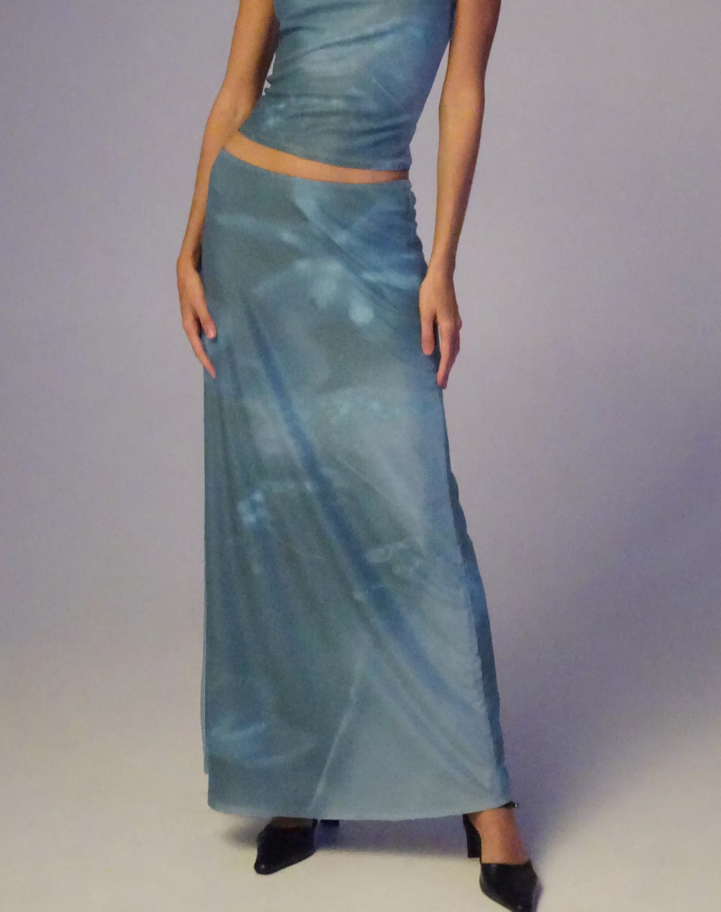 Outlet Nola Maxi Skirt In Lumen Floral Blue SALE SKIRTS | PRINTED SKIRTS