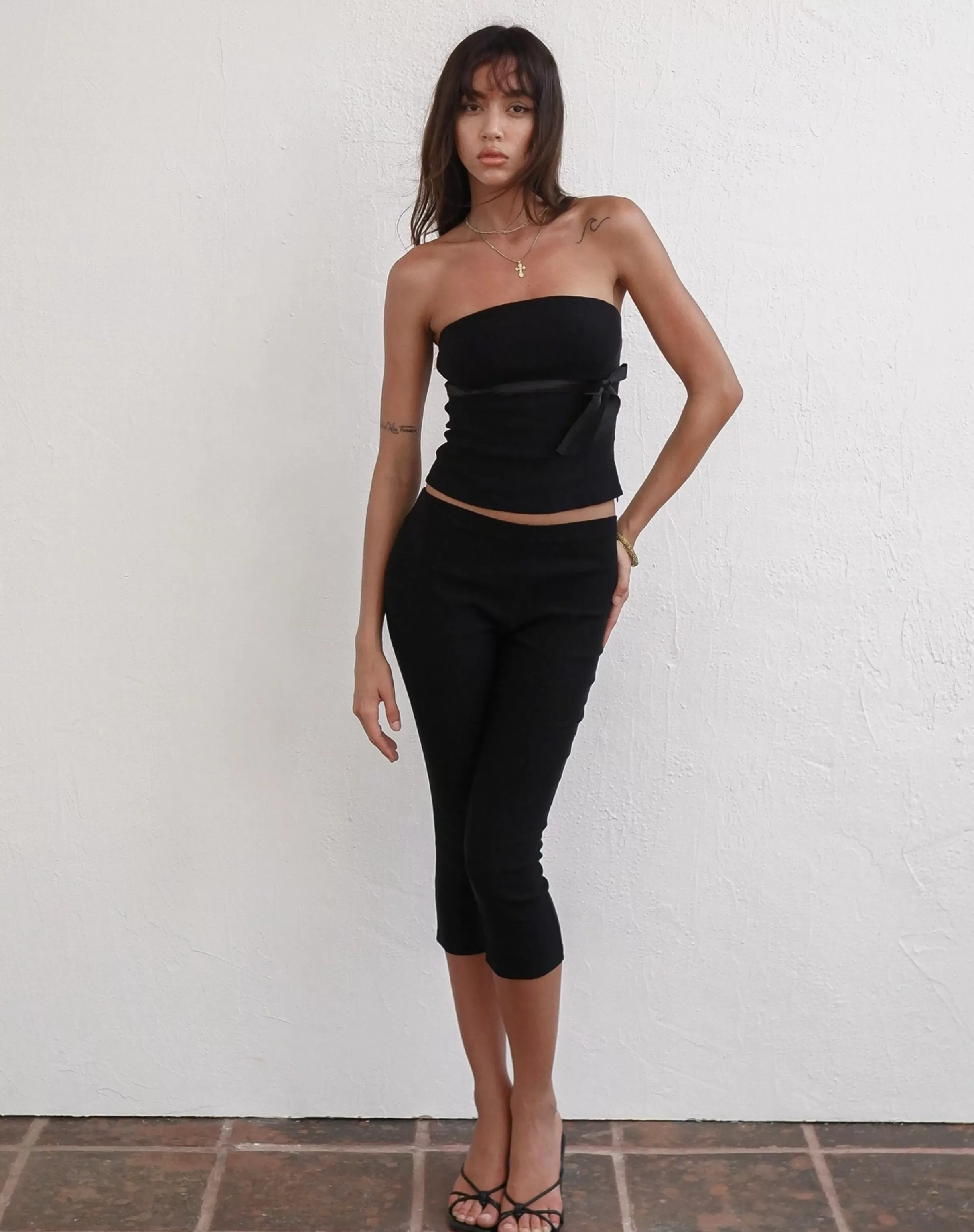 Fashion Novita Bow Detail Bandeau Top In CROP TOPS | CORSET TOPS