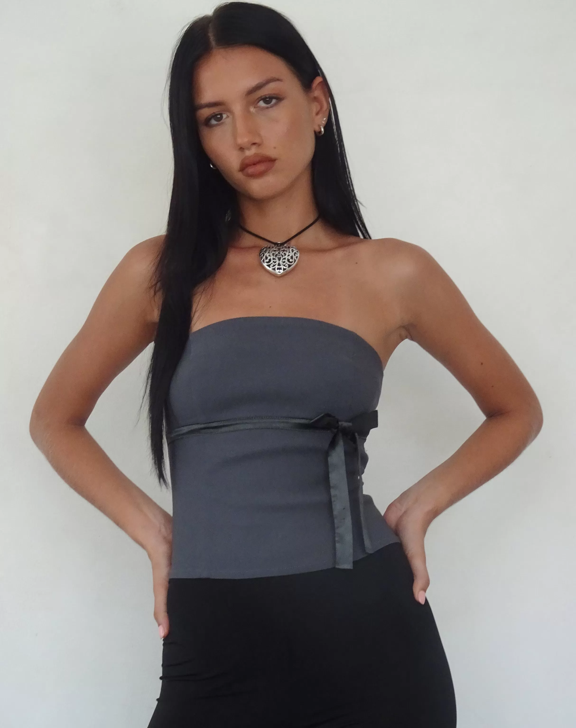 Store Novita Bow Detail Bandeau Top In GOING OUT TOPS | BANDEAU TOPS