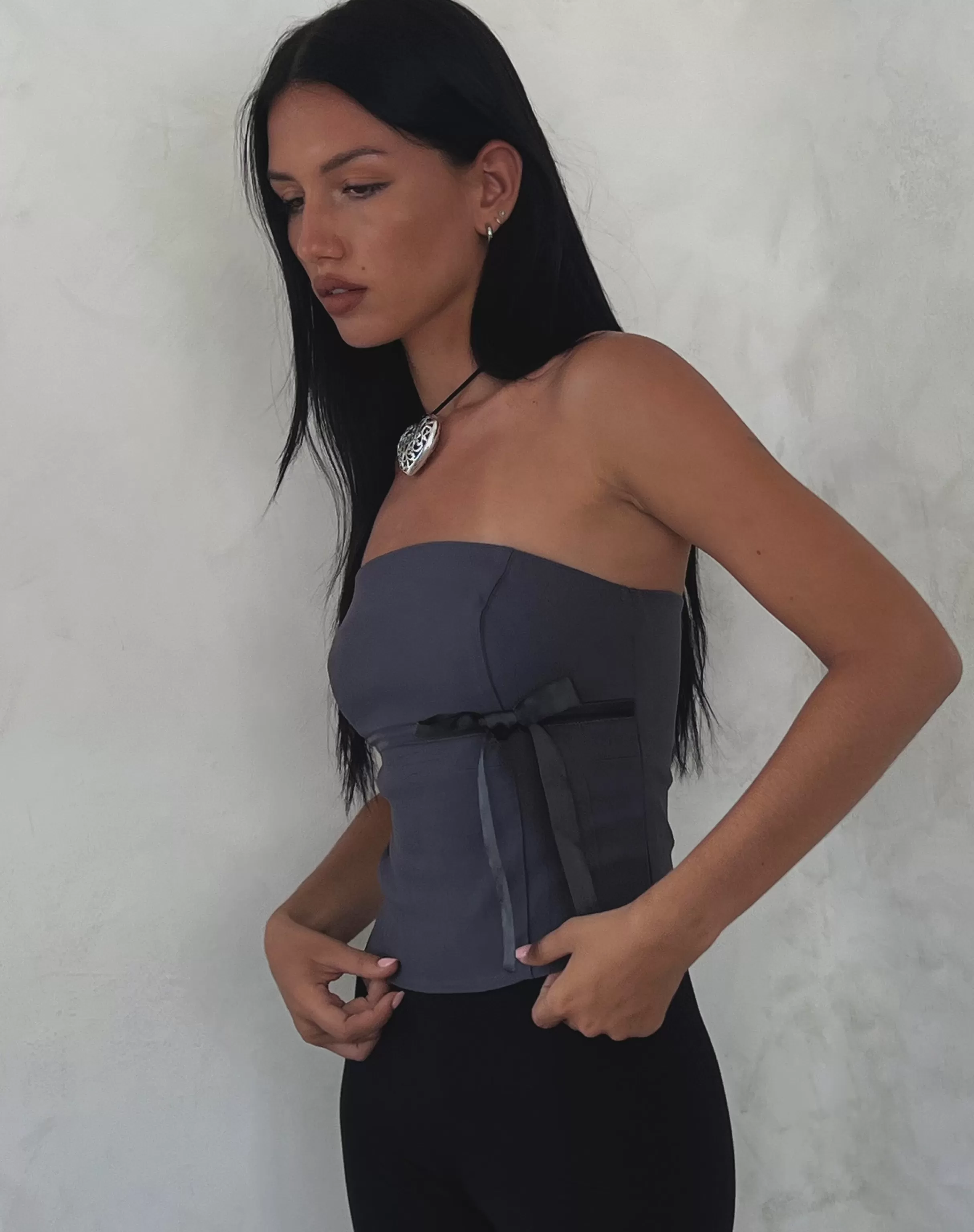 Store Novita Bow Detail Bandeau Top In GOING OUT TOPS | BANDEAU TOPS