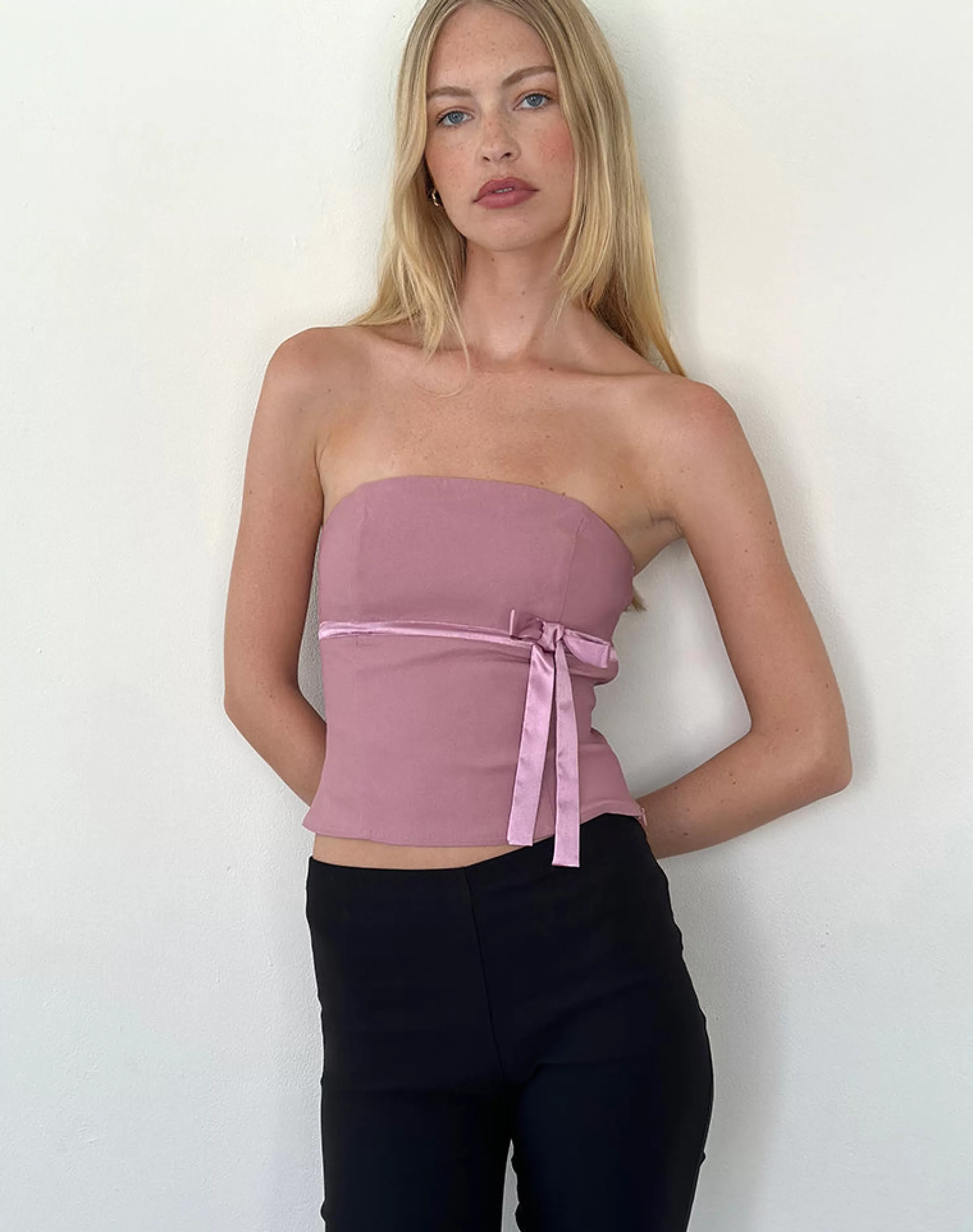 Discount Novita Bow Detail Bandeau Top In BANDEAU TOPS