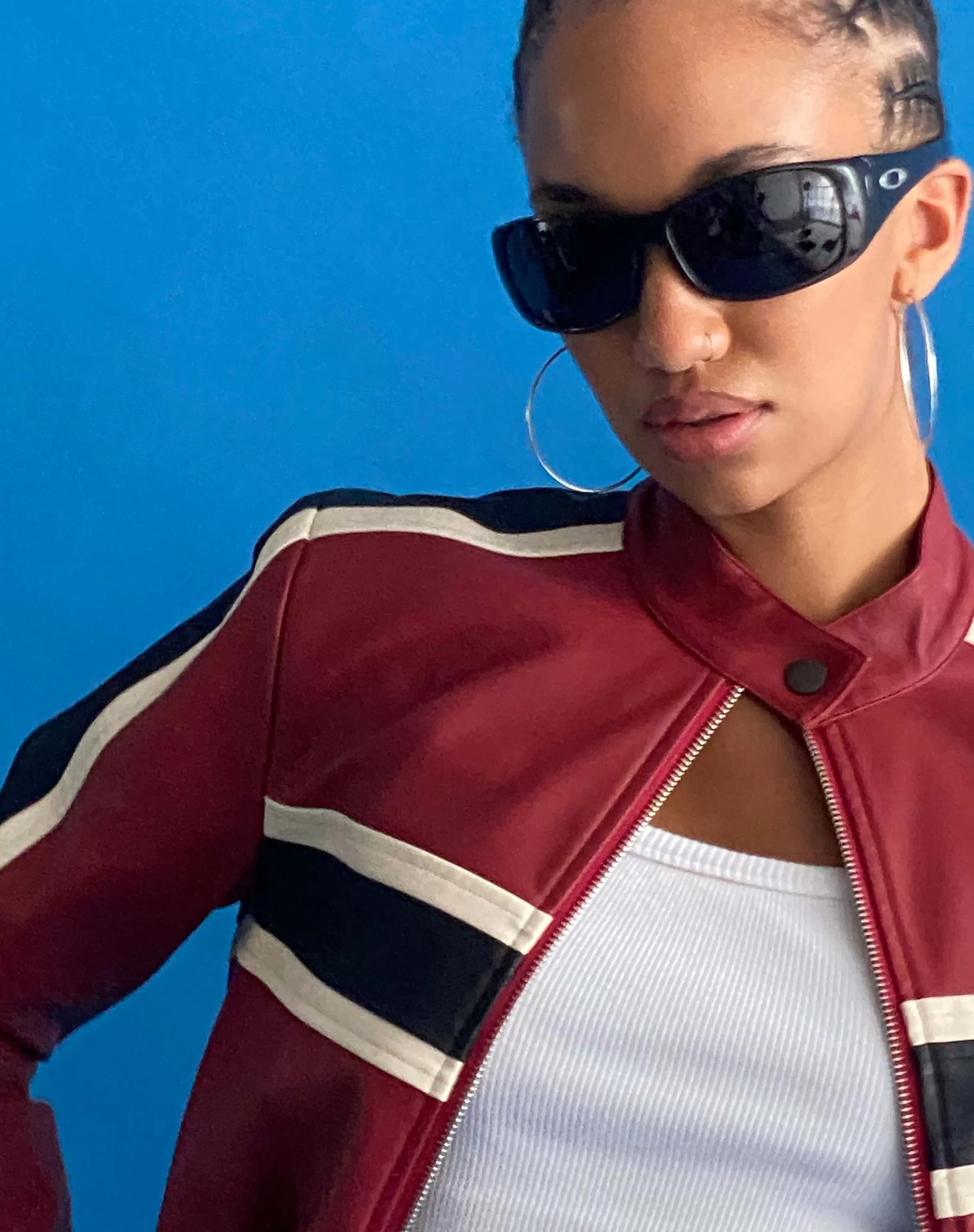Store Oliver Zip Up Jacket In Stripe PU JACKETS | JACKETS