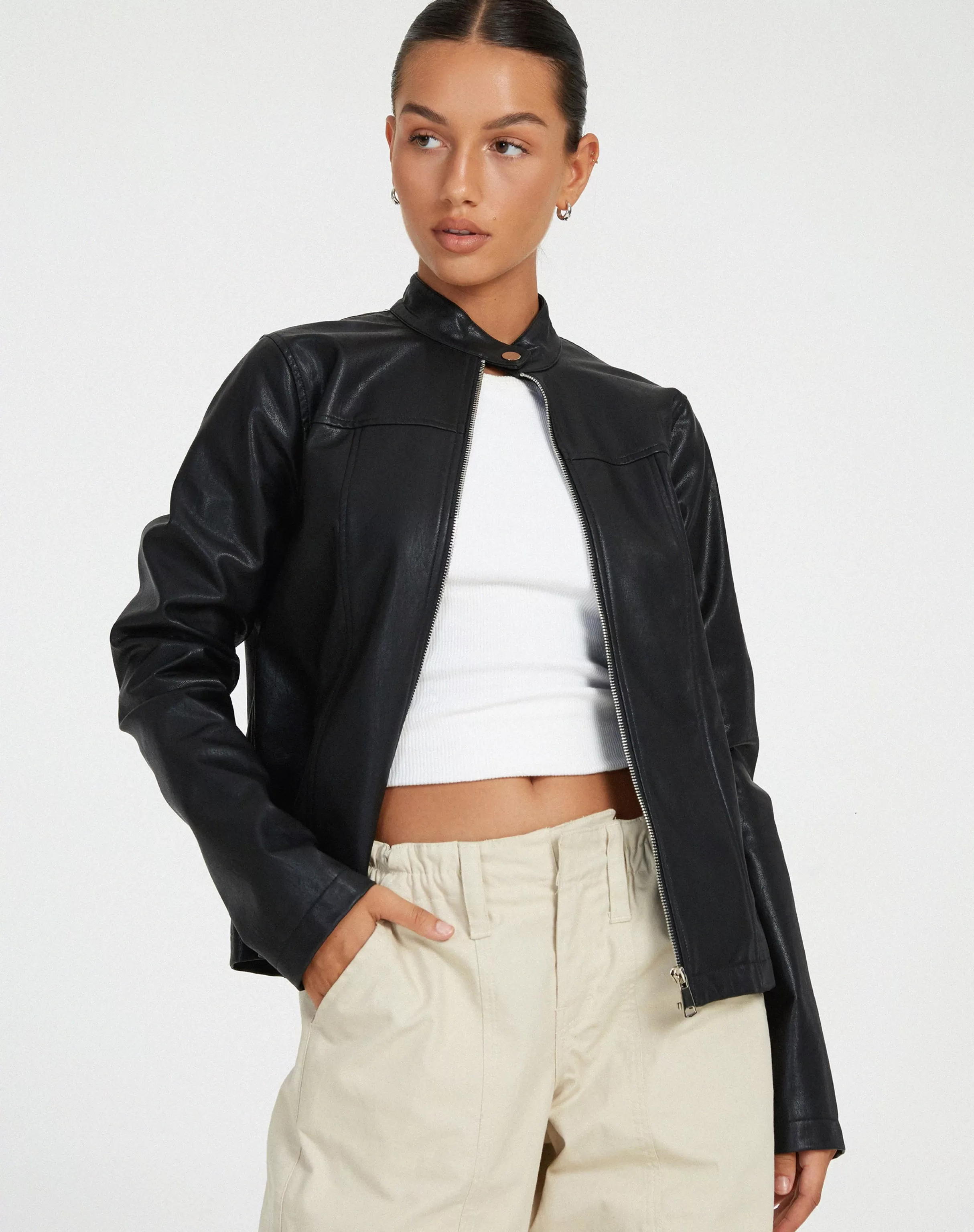 Online Olivia Jacket In PU JACKETS | JACKETS