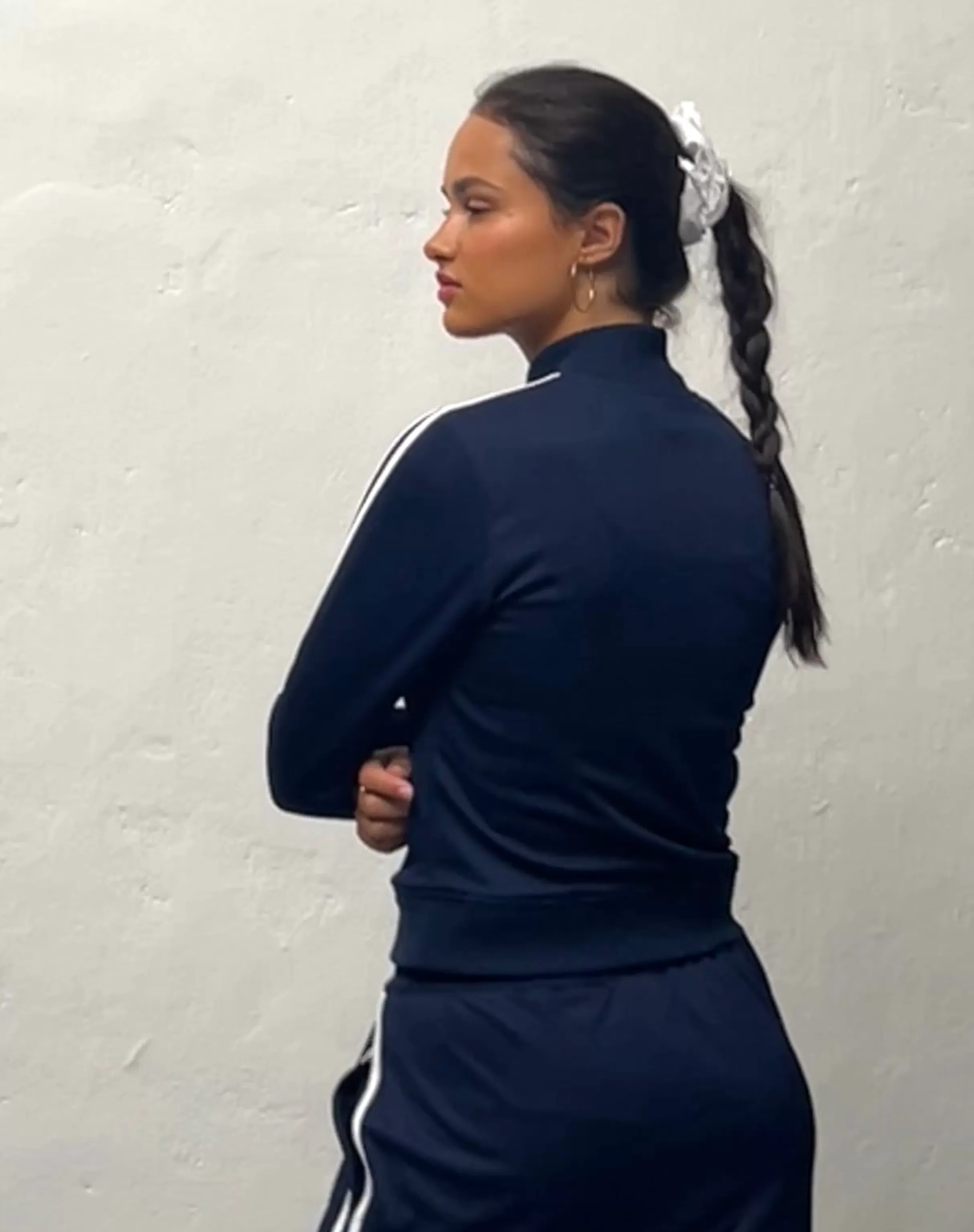 Best Sale Orion Zip Up Jumper In Navy With White Stripes And M Embroidery SALE KNITWEAR | JUMPERS
