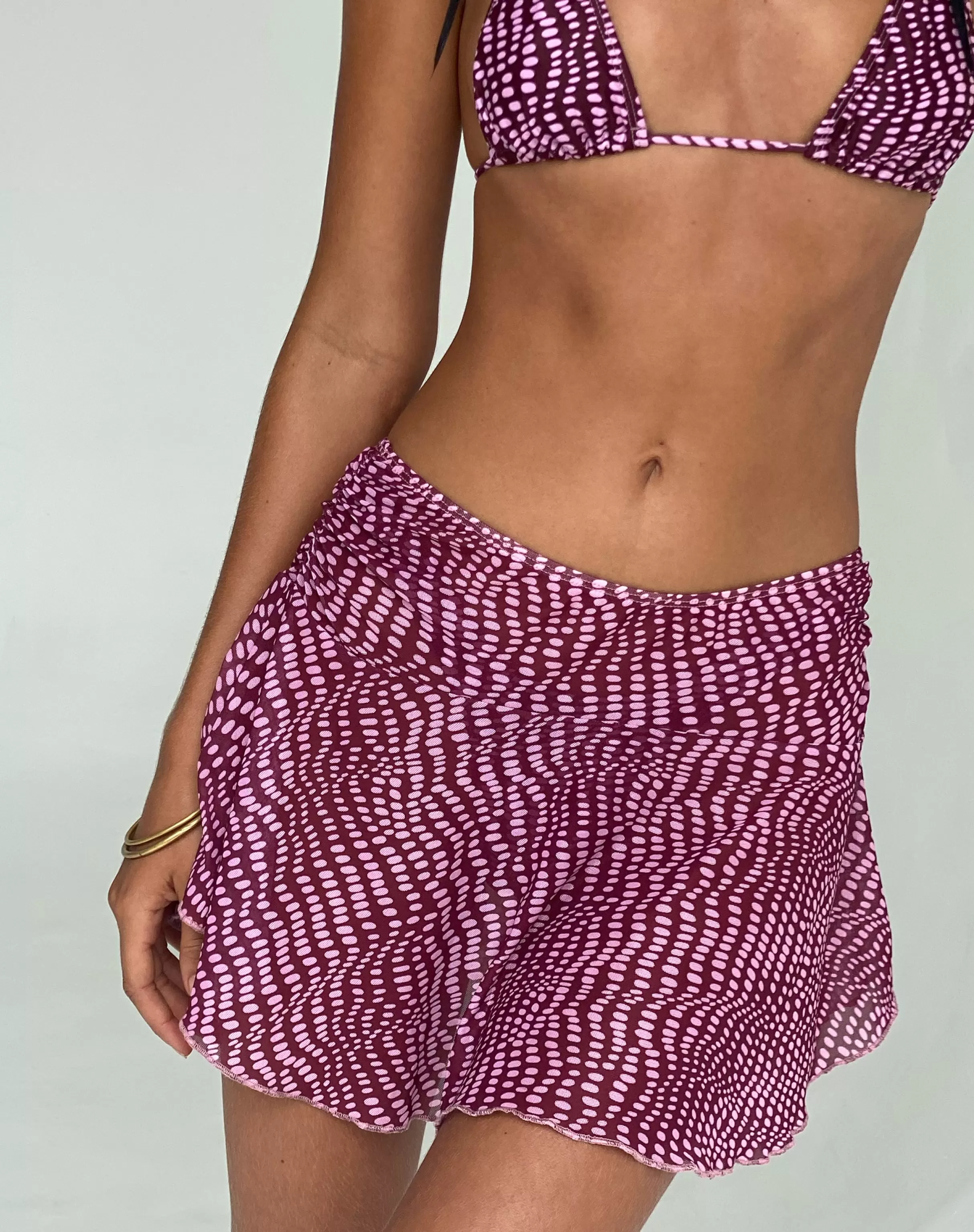 Store Orla Mini Skirt In Mesh Purple SALE SWIMWEAR | SALE SKIRTS