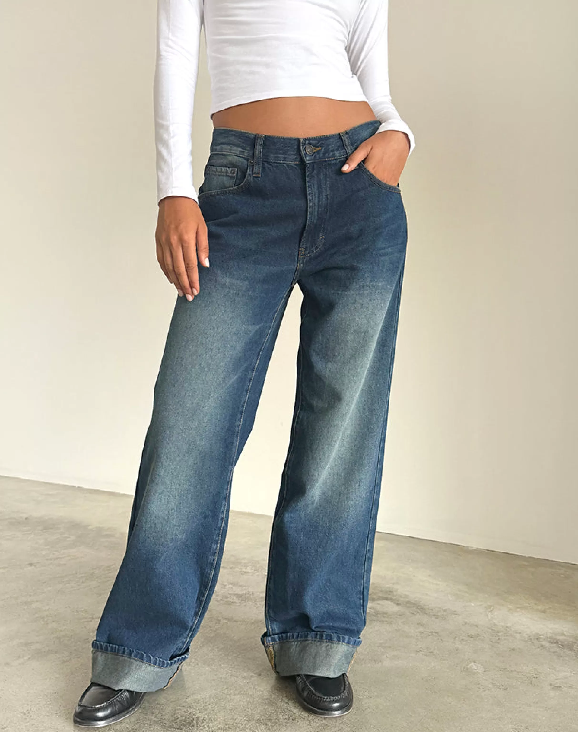Online Oversized Dad Low Rise Jeans In JEANS | WIDE LEG JEANS