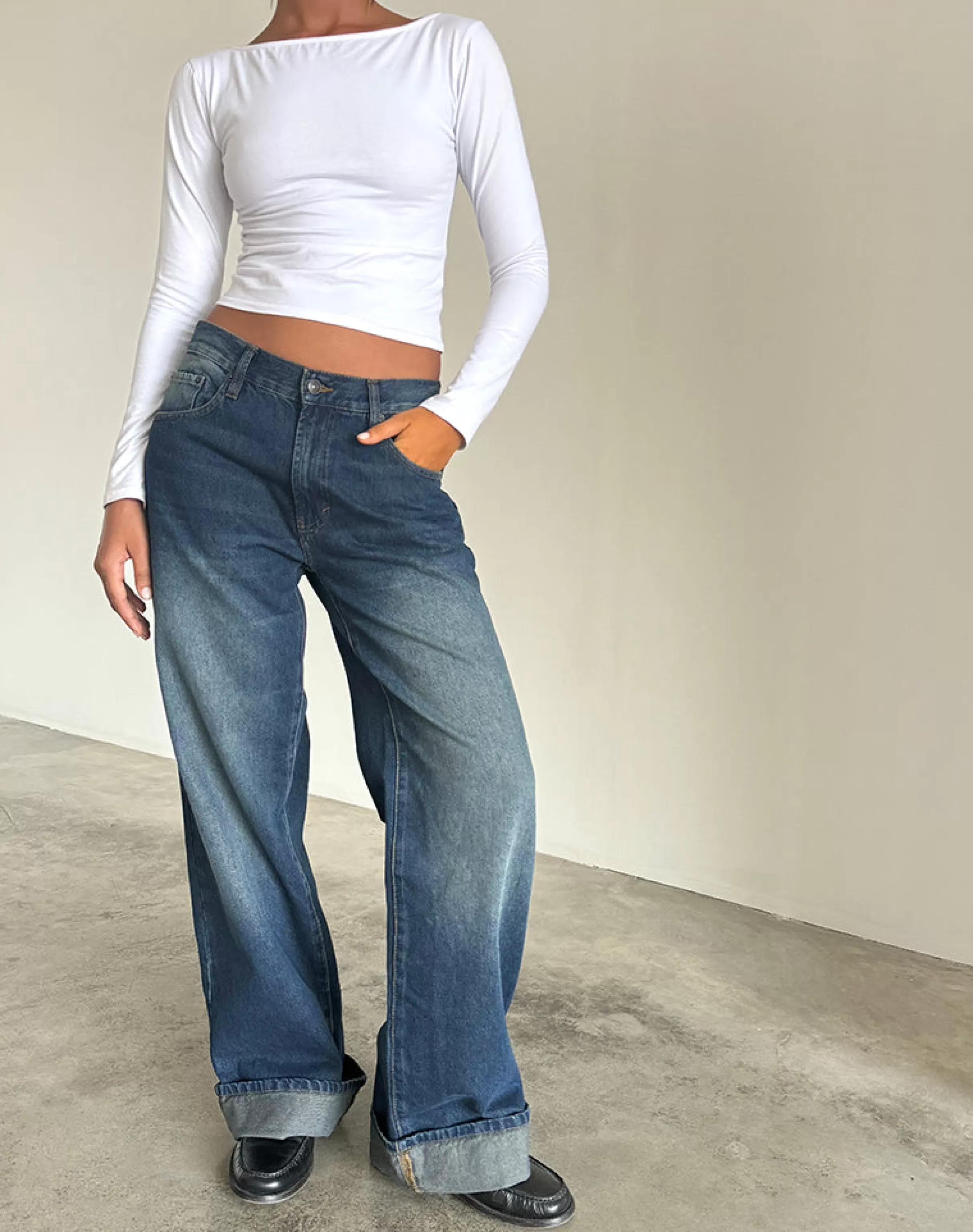 Online Oversized Dad Low Rise Jeans In JEANS | WIDE LEG JEANS