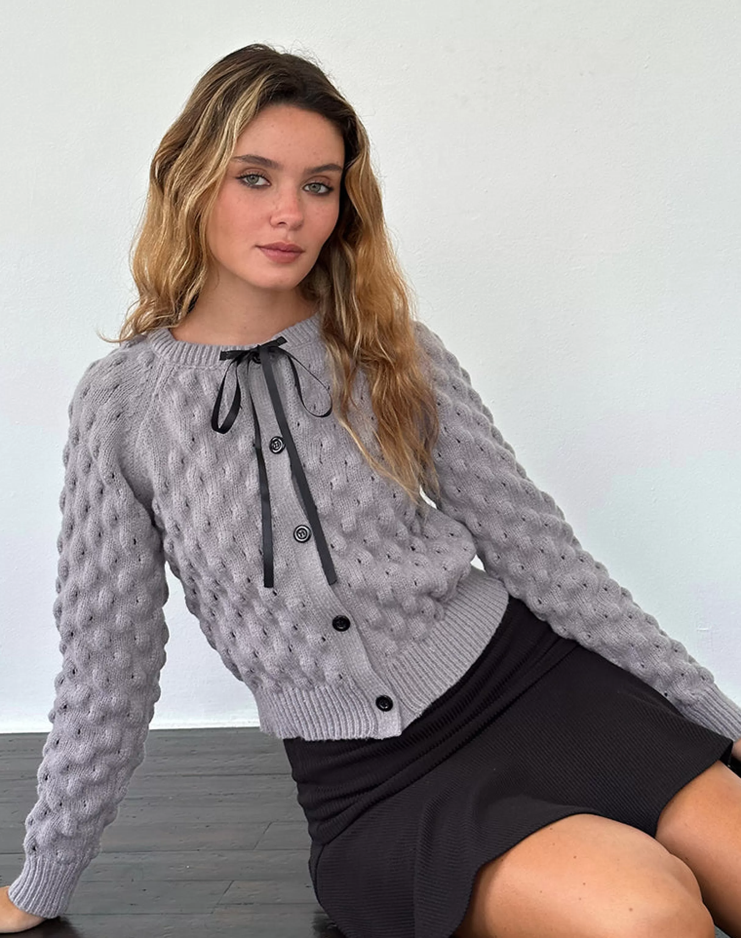 Online Paulette Cardigan In Light Grey CARDIGANS