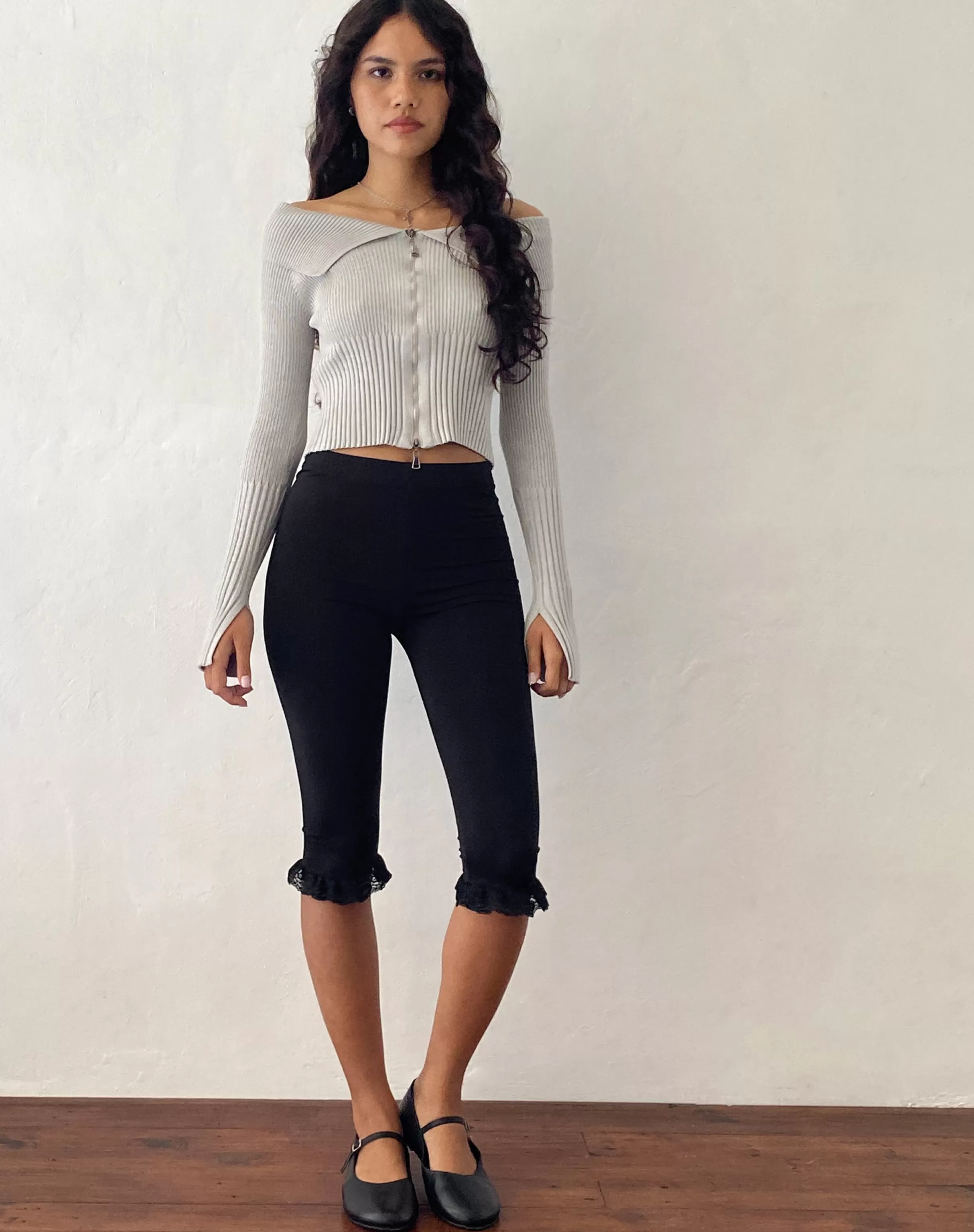 Best Sale Radia Long Sleeve Off-Shoulder Zip Thru Jumper In SALE KNITWEAR | JUMPERS