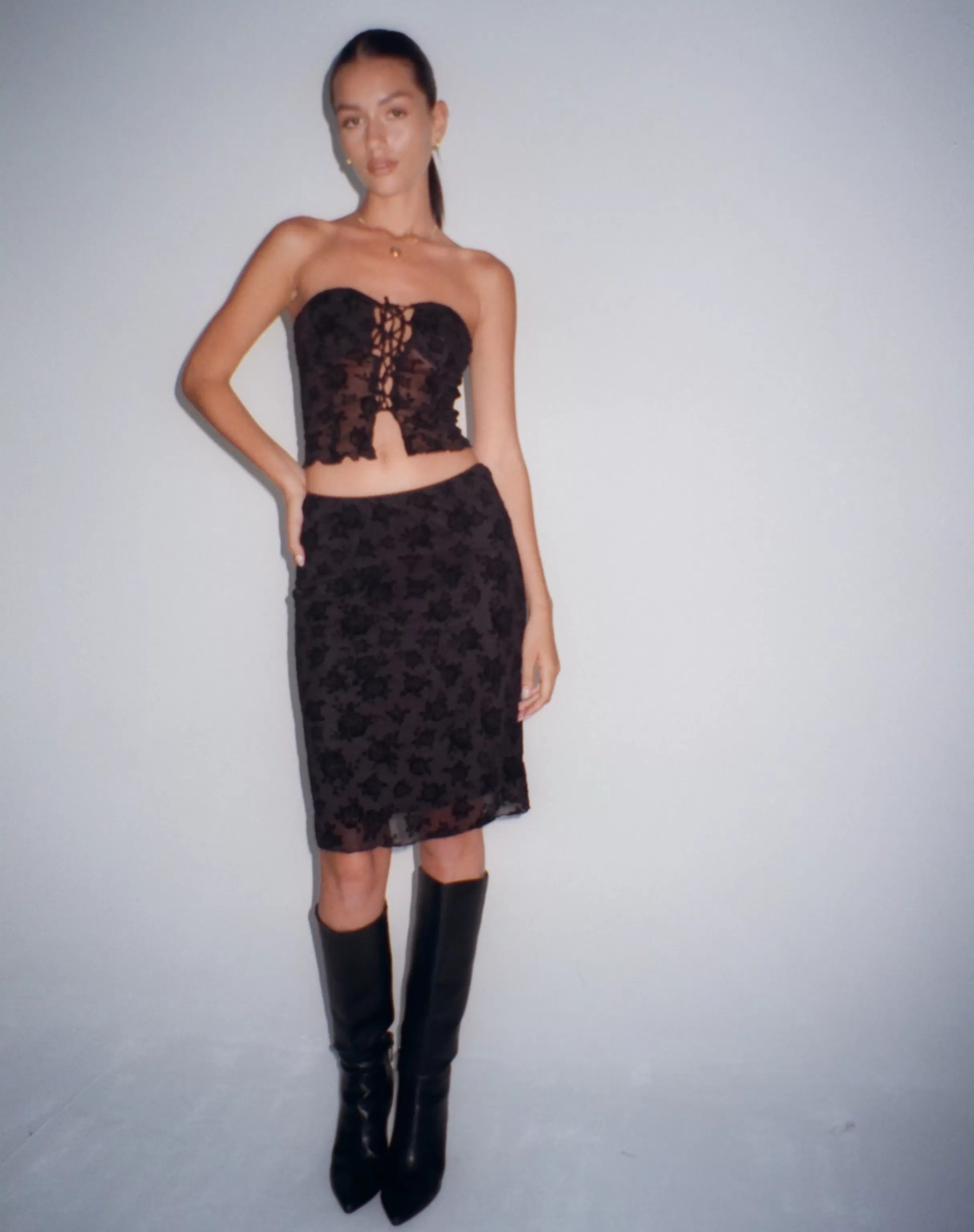 Online Rajhu Mesh Midi Skirt In SALE SKIRTS | MIDI SKIRTS