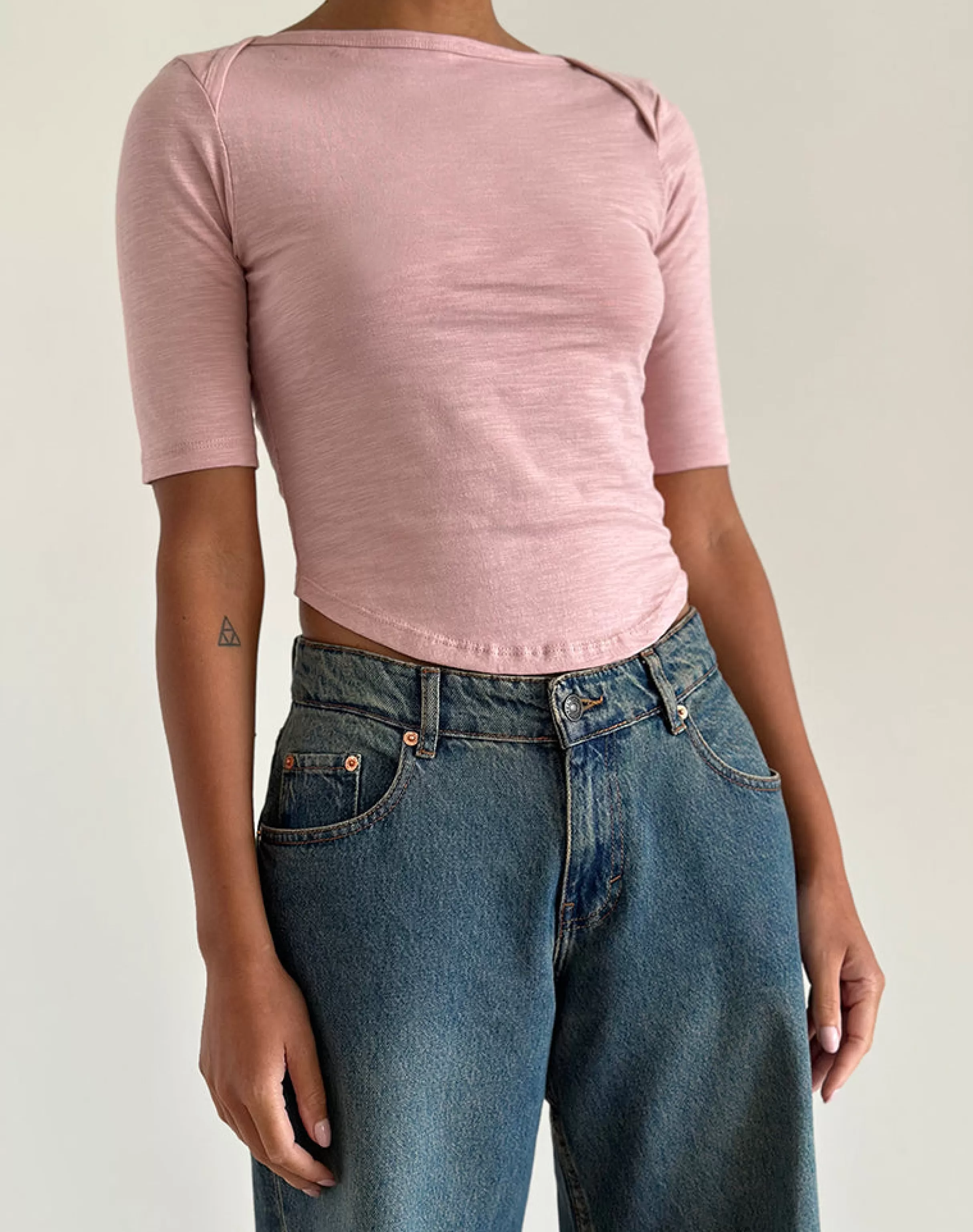 Outlet Ralda Curved Jersey Tee In BASIC TOPS | TEES