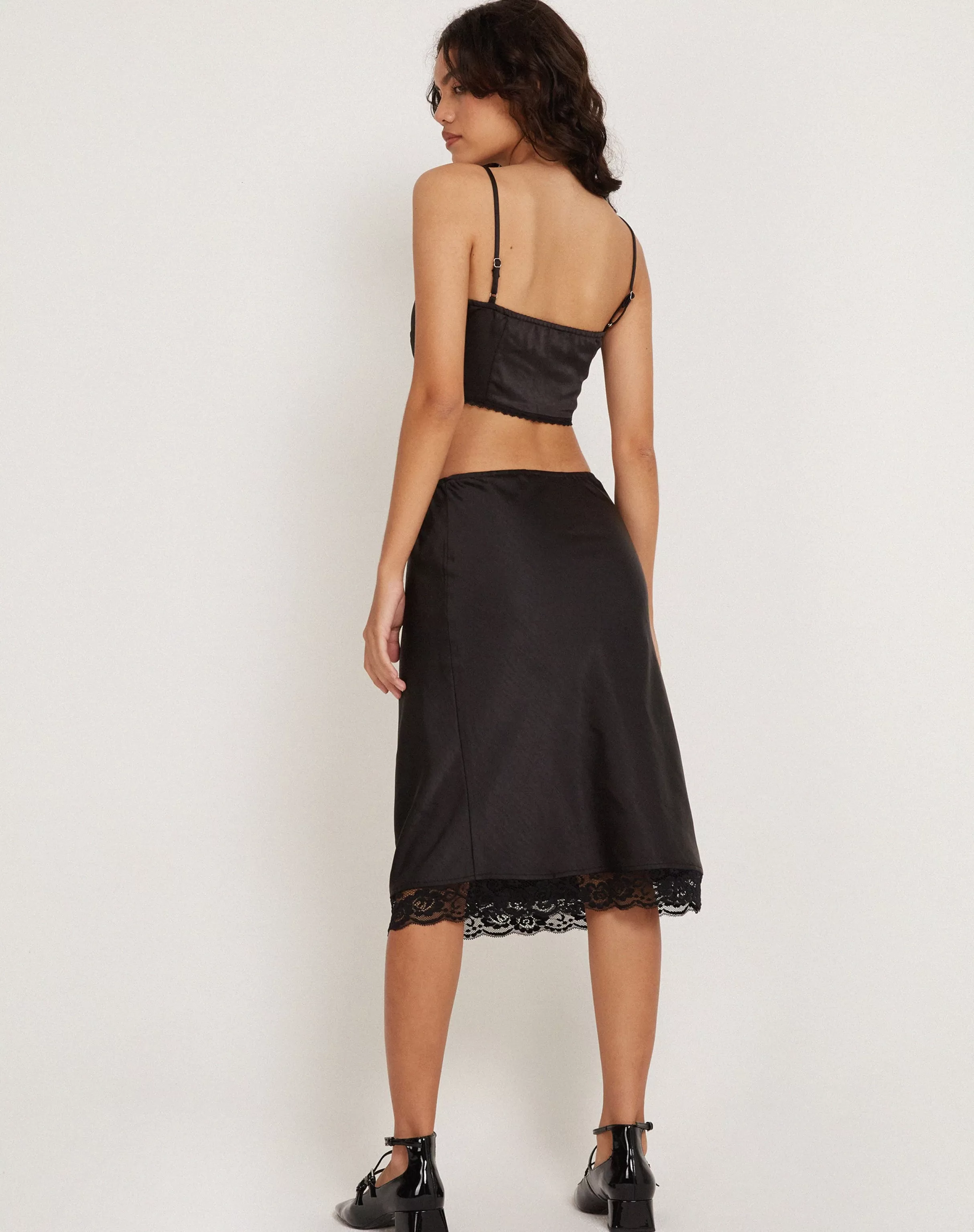 Clearance Resira Midi Skirt In With Lace SALE SKIRTS | MIDI SKIRTS
