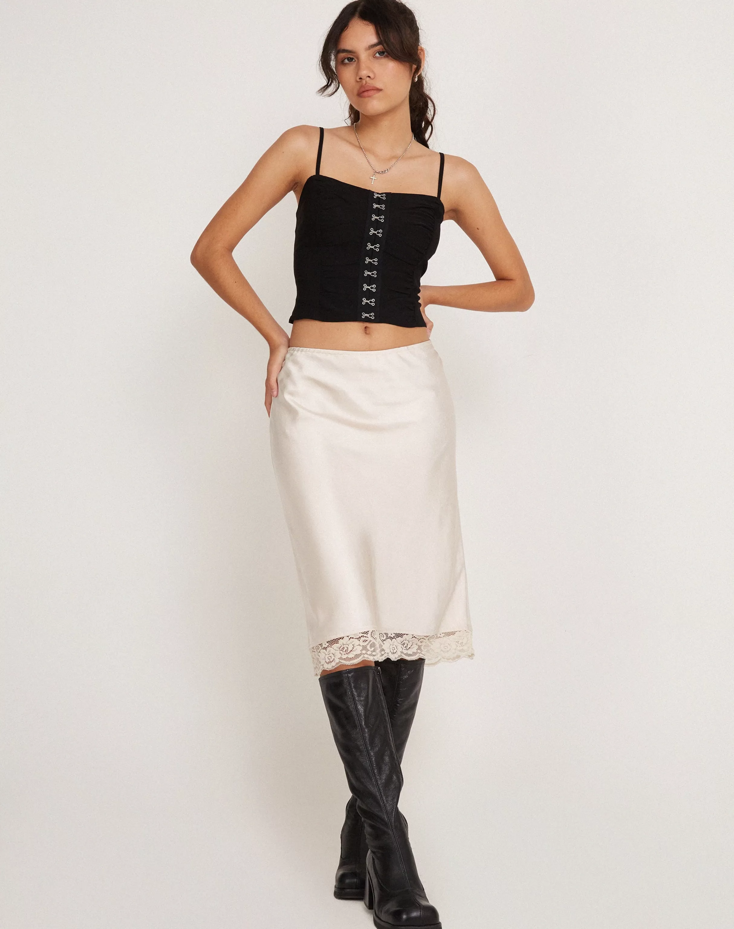 Best Sale Resira Midi Skirt In With Lace SALE SKIRTS | MIDI SKIRTS