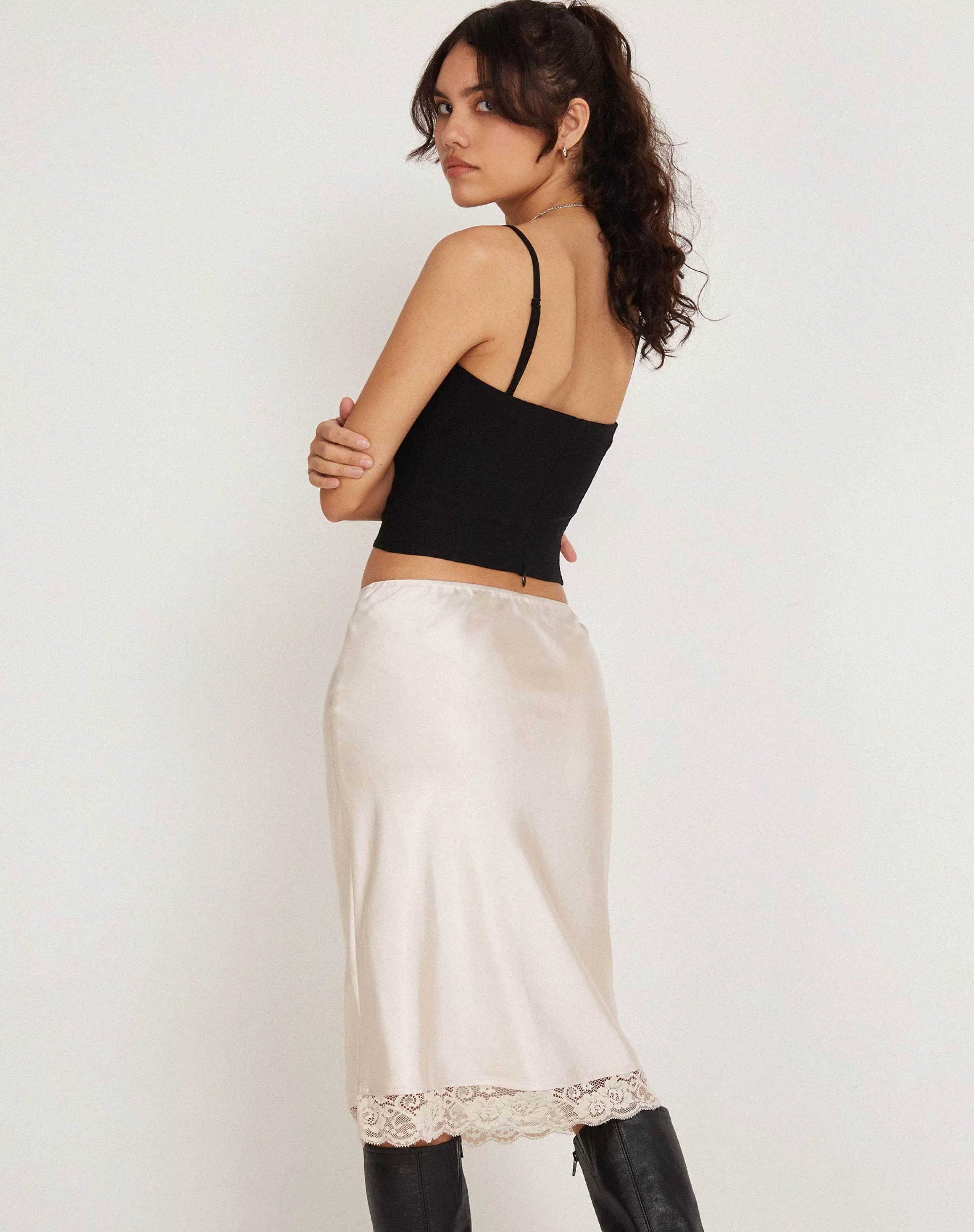 Best Sale Resira Midi Skirt In With Lace SALE SKIRTS | MIDI SKIRTS