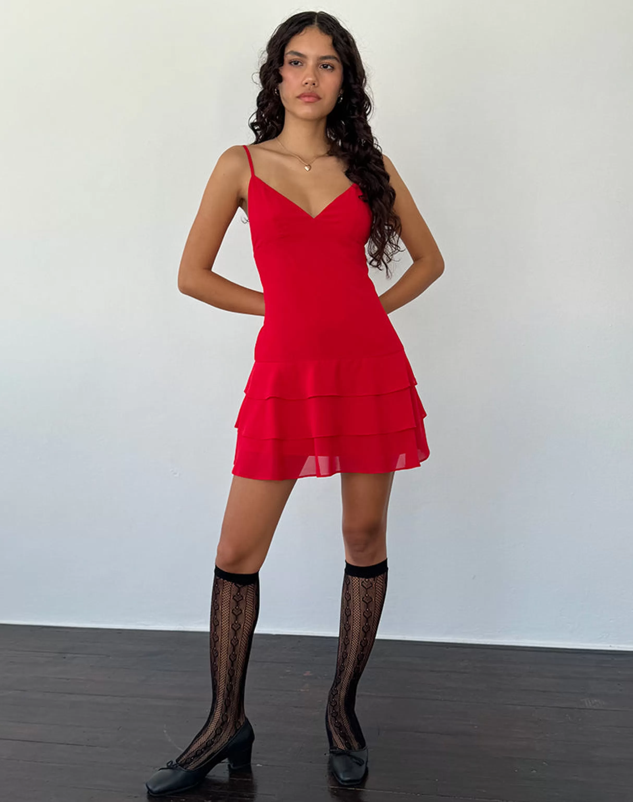 Shop Riasi Ruffle Mini Dress In DAY DRESSES | BODYCON DRESSES