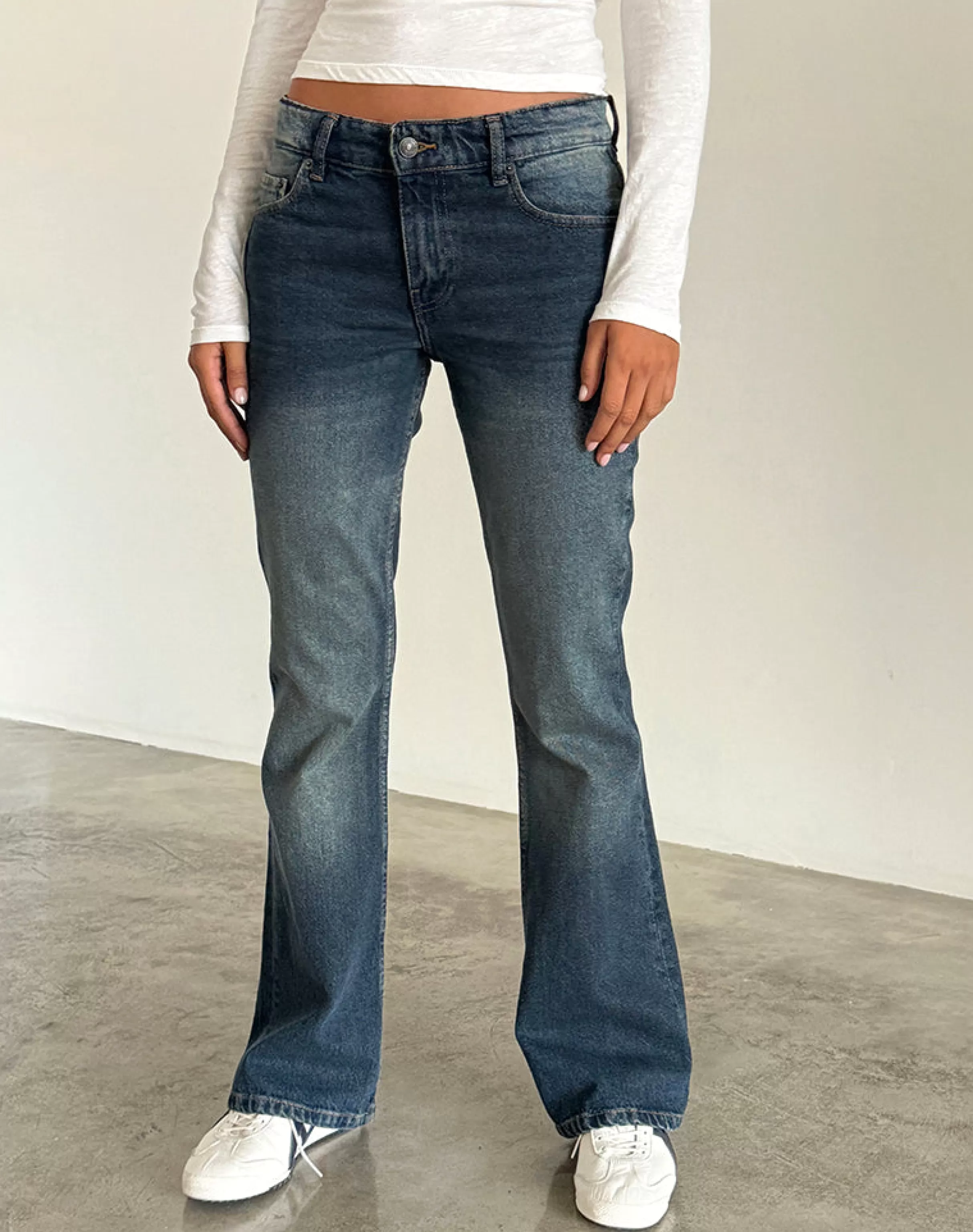 Cheap Rigid Low Rise Flare Jeans In JEANS | FLARED JEANS