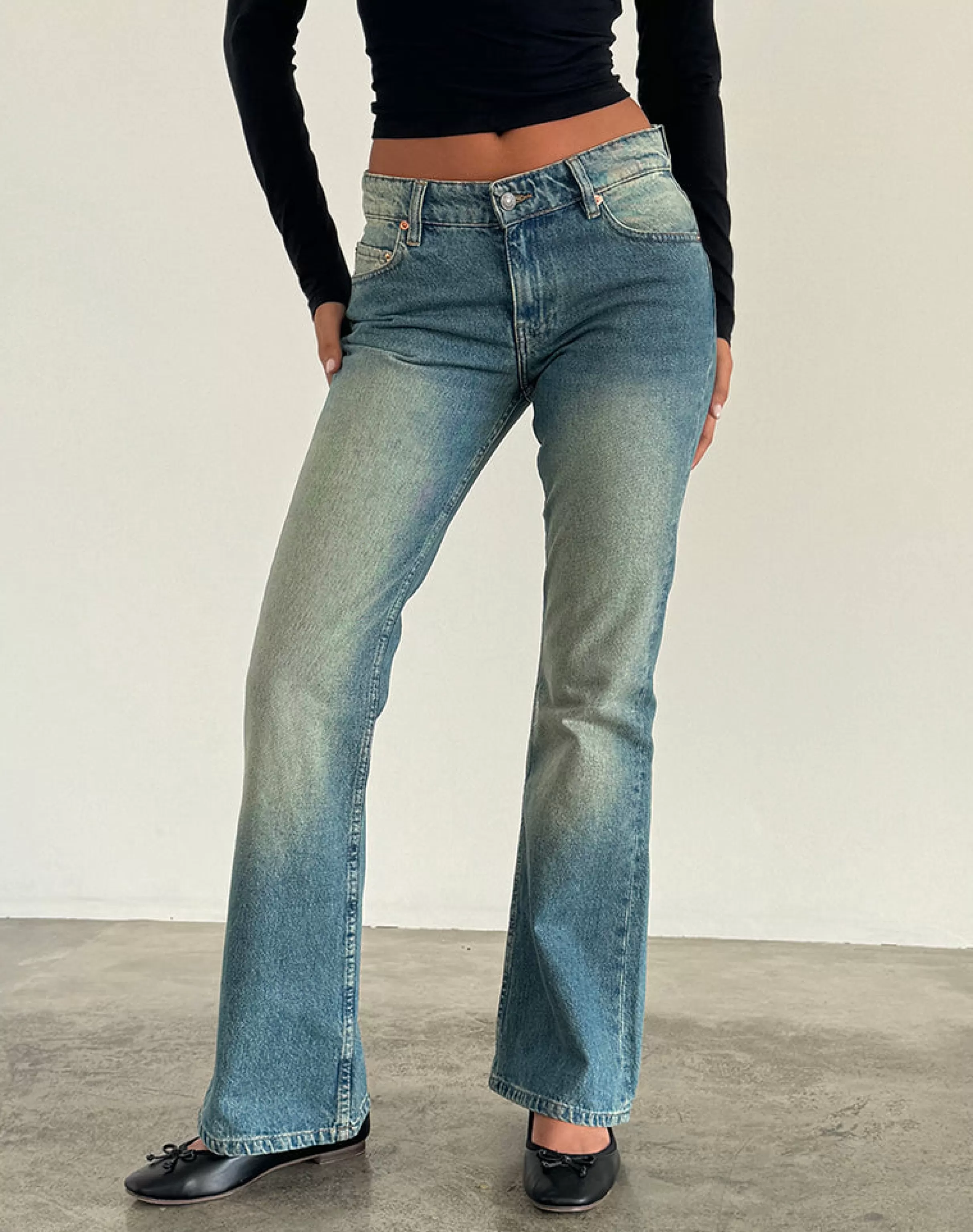 Outlet Rigid Low Rise Flare Jeans In JEANS | FLARED JEANS