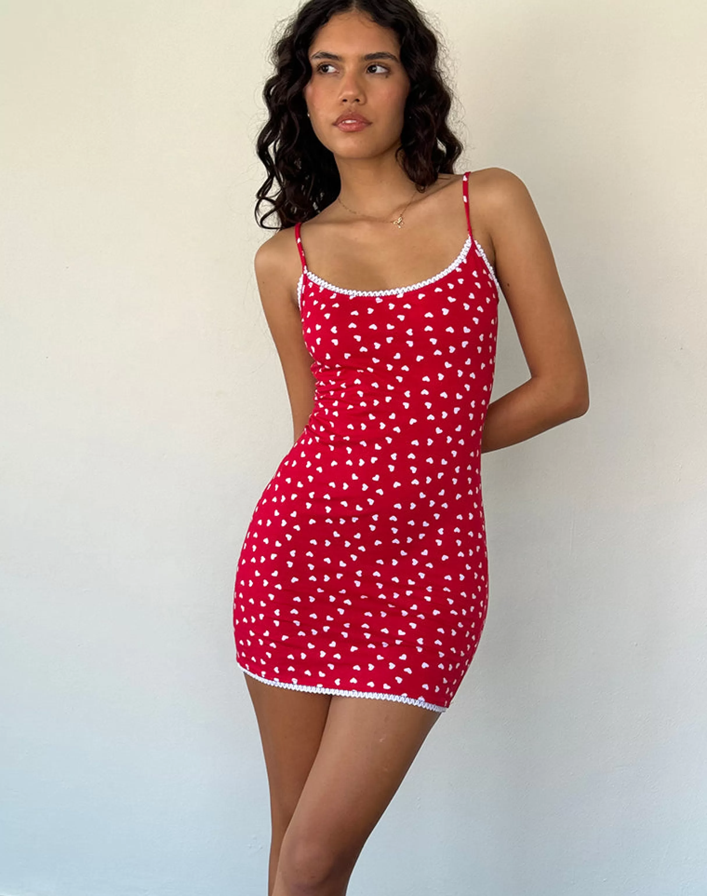 Store Riniki Bodycon Mini Dress In Heart Red SWIMWEAR | DAY DRESSES